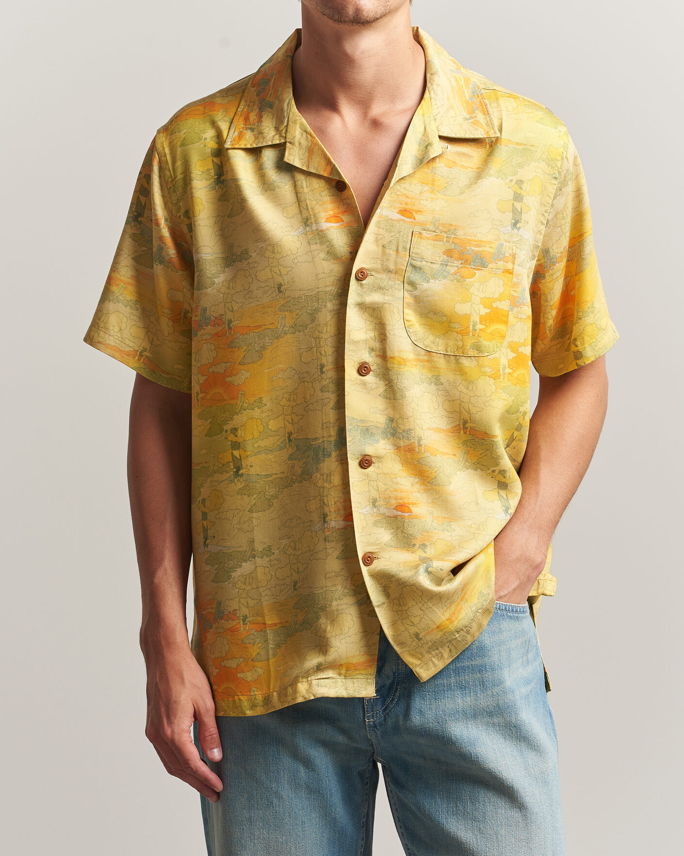 Men | Shirts | Nudie Jeans | Arvid Hawaii Shirt Drift Away