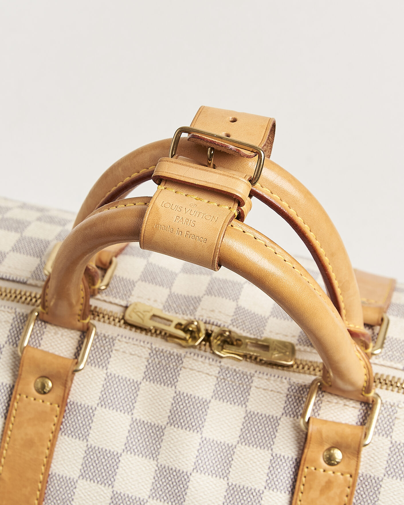 Men | Pre-Owned & Vintage Bags | Louis Vuitton Pre-Owned | Keepall 50 Damier Azur