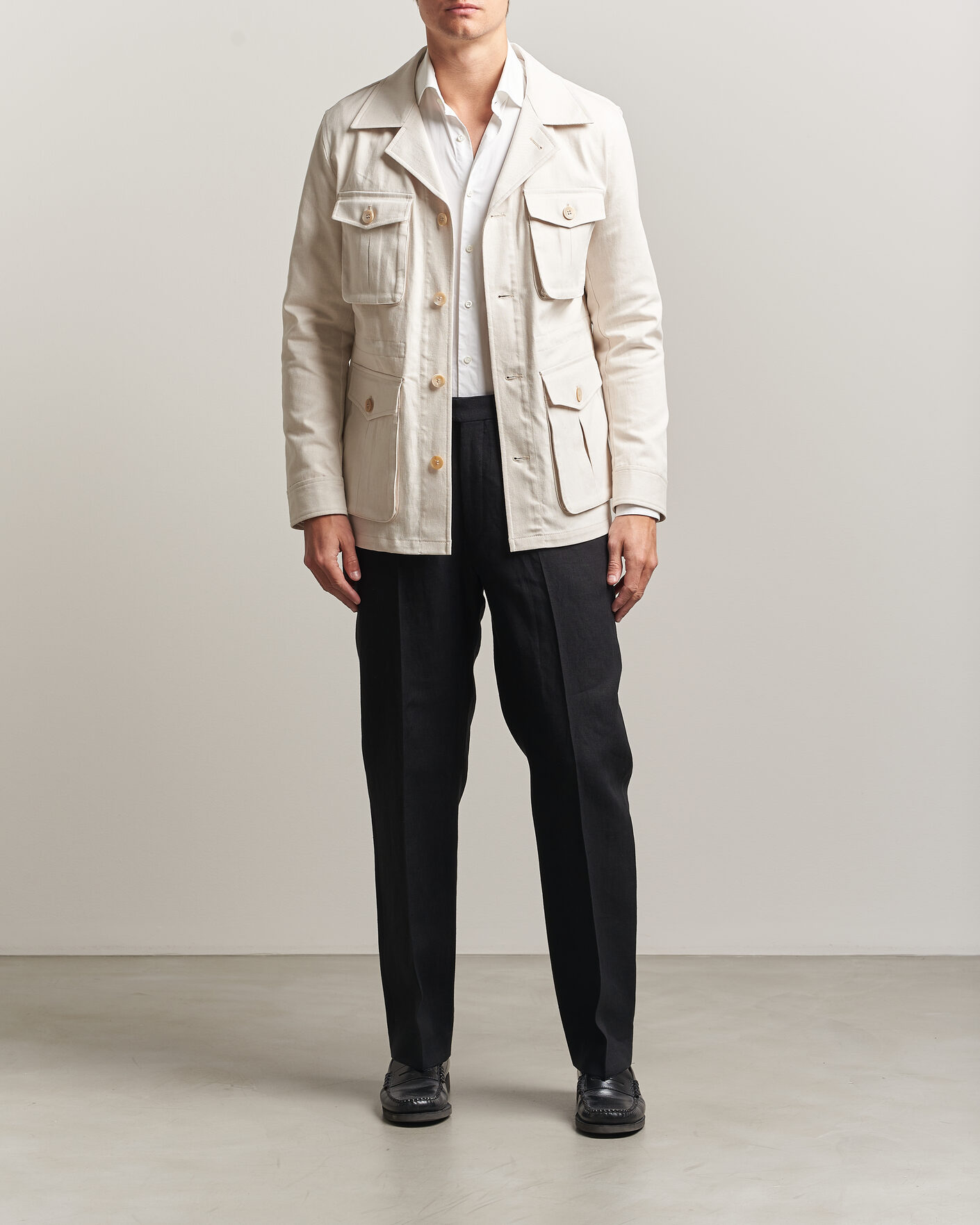 Men | Coats & Jackets | Oscar Jacobson | Sirolo Shirt Jacket Off White