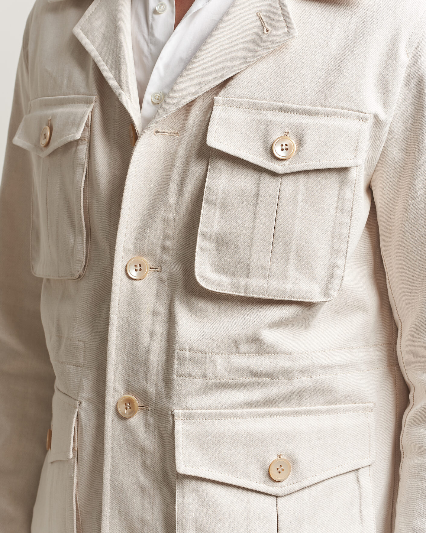Men | Coats & Jackets | Oscar Jacobson | Sirolo Shirt Jacket Off White