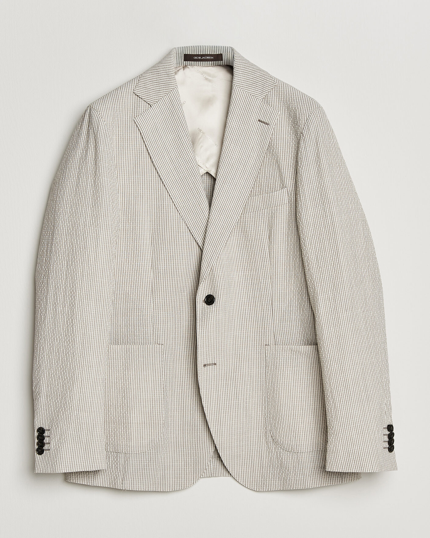 Men | Blazers | Oscar Jacobson | Ferry Patch Soft Blazer Brindle Beige