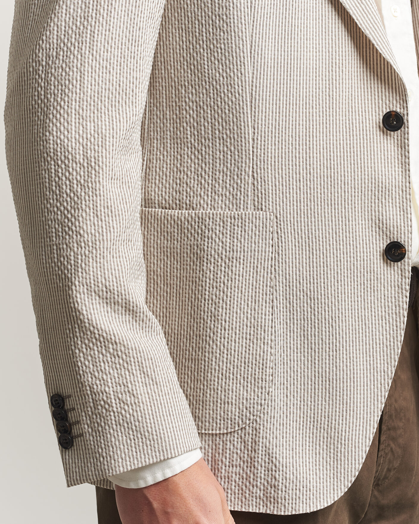 Men | Blazers | Oscar Jacobson | Ferry Patch Soft Blazer Brindle Beige