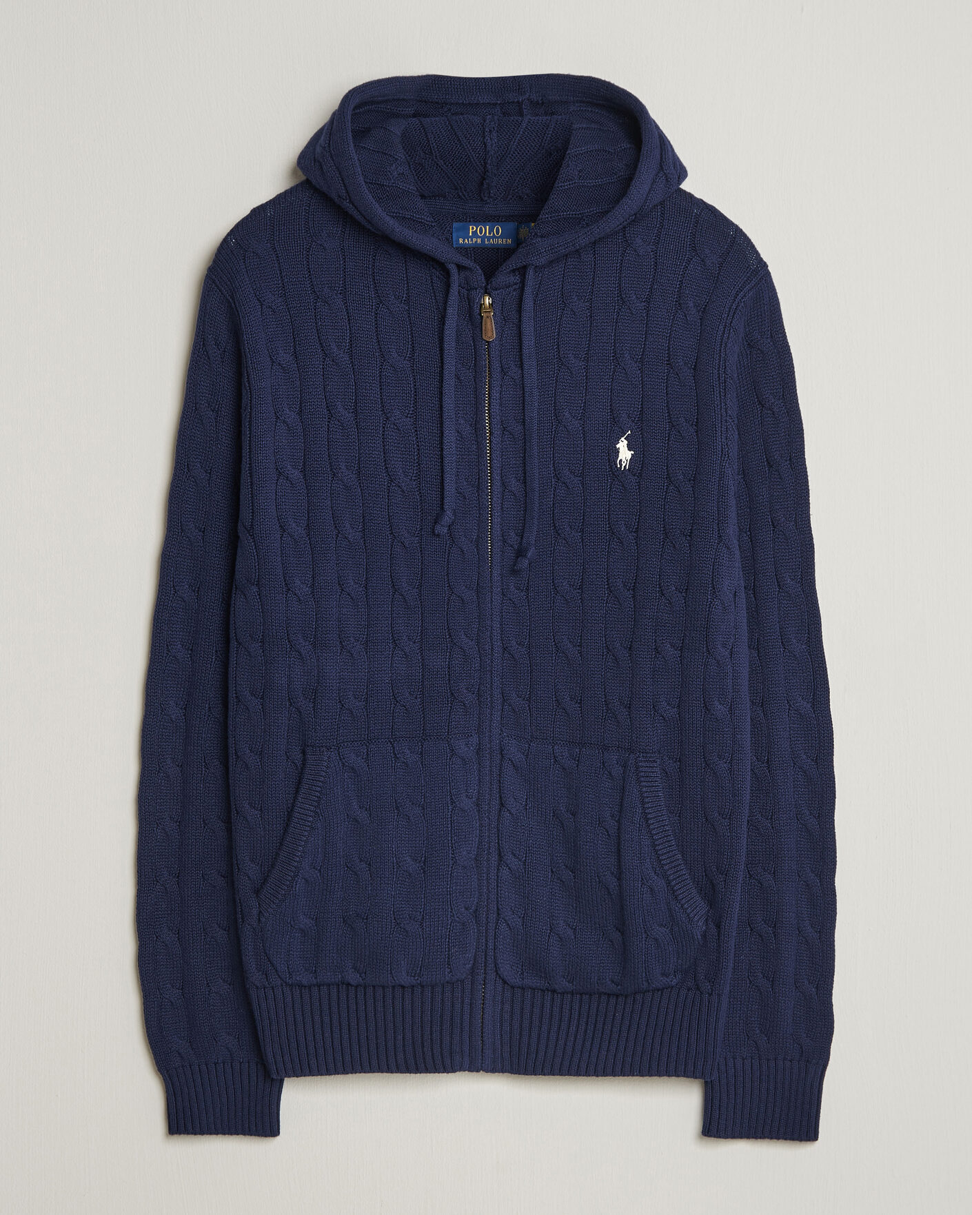 Polo Ralph Lauren Knitted Full Zip Sweater Bright Navy at