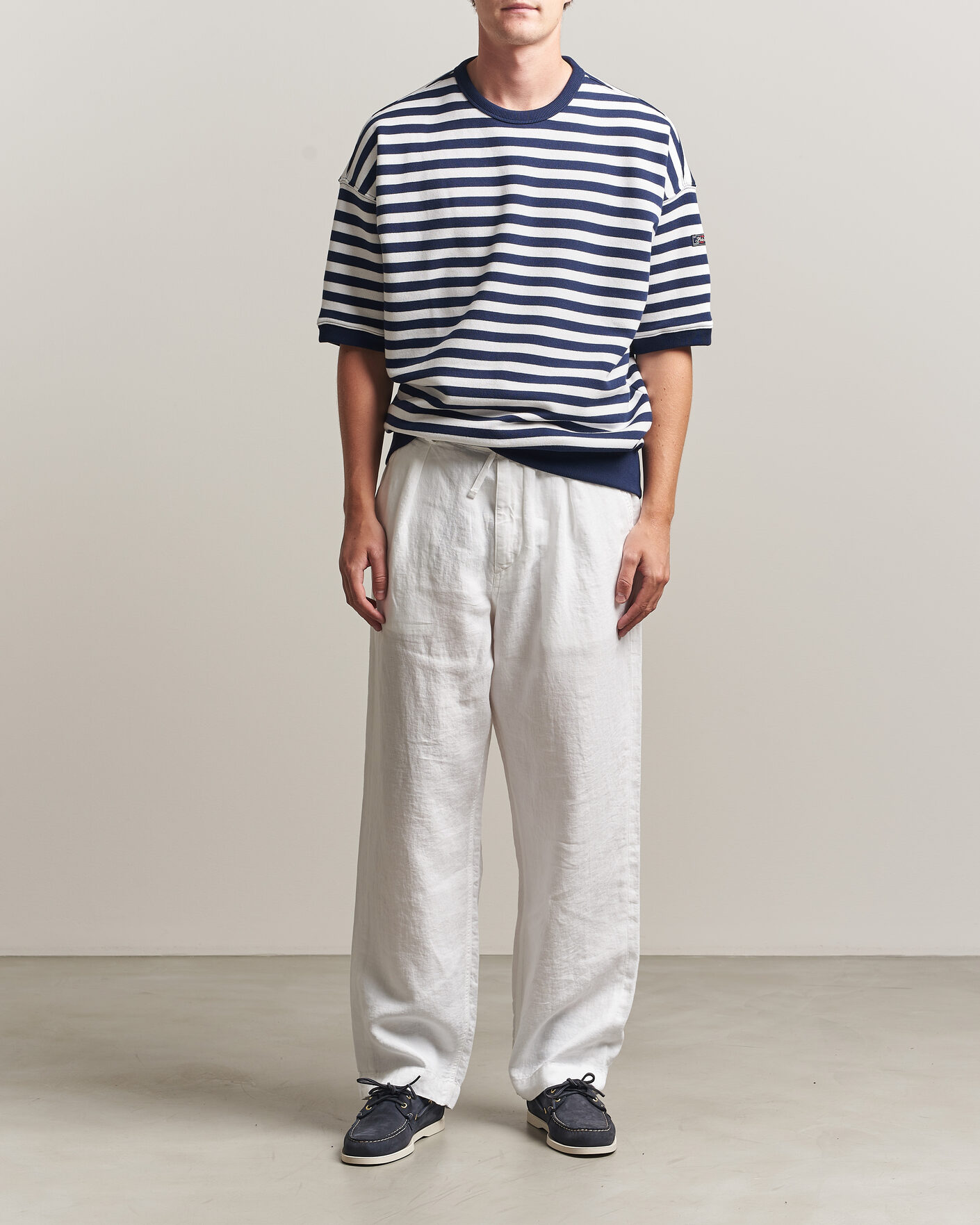 Men | Trousers | Polo Ralph Lauren | Easy Fit Pleated Trousers Ceramic White