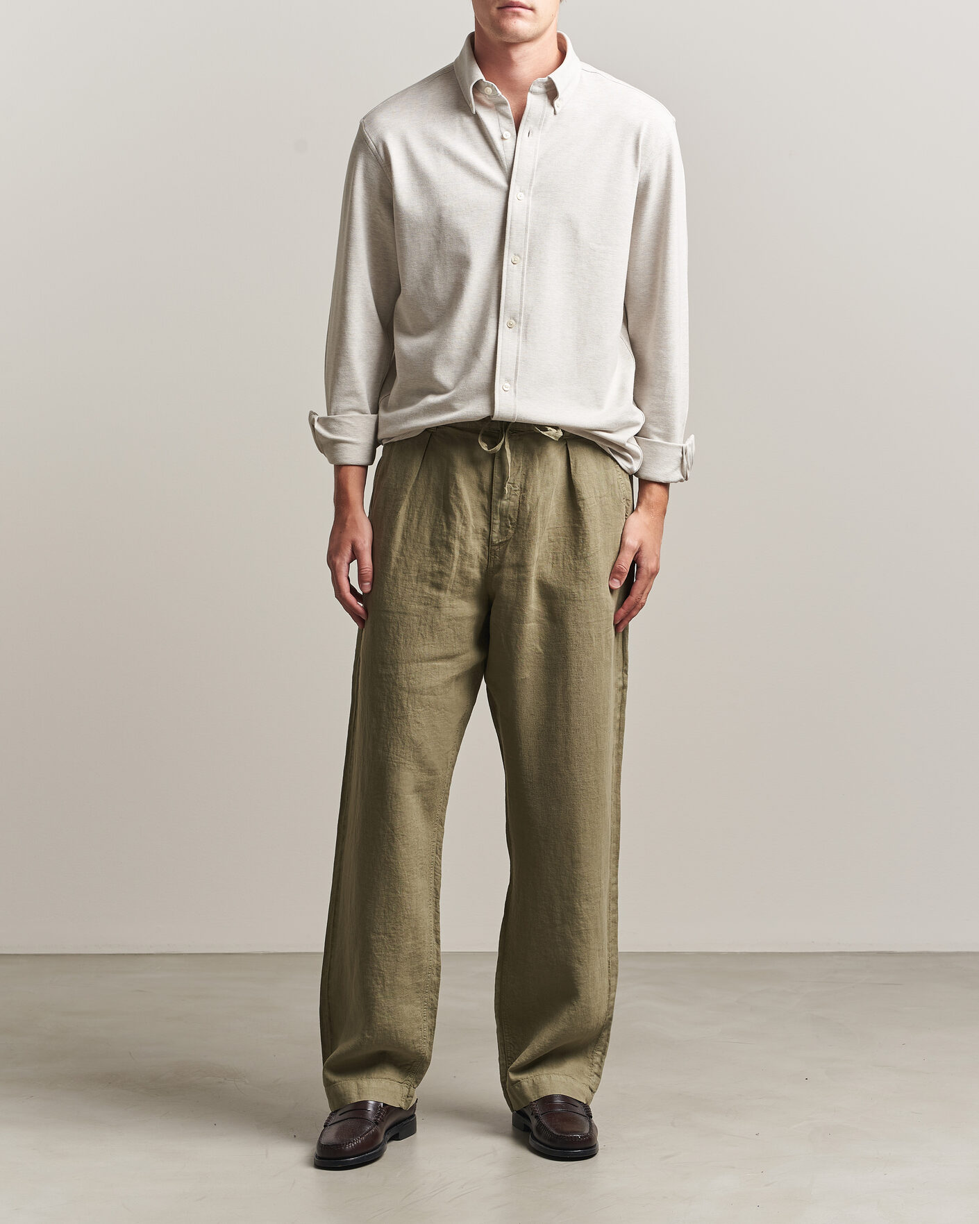 Men | Trousers | Polo Ralph Lauren | Easy Fit Pleated Trousers Sage Green