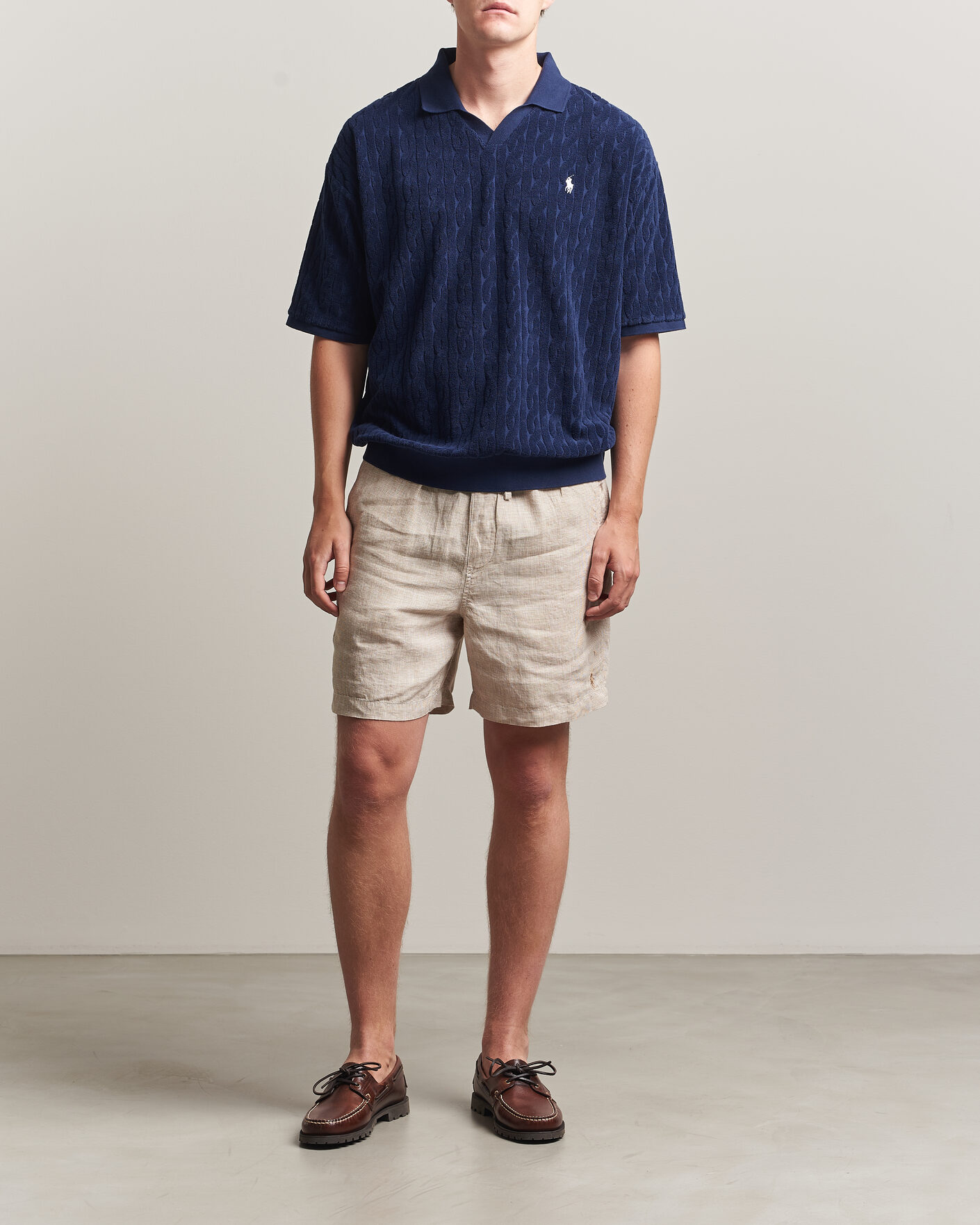 Men | Shorts | Polo Ralph Lauren | Woven Linen Shorts Coastal Beige White