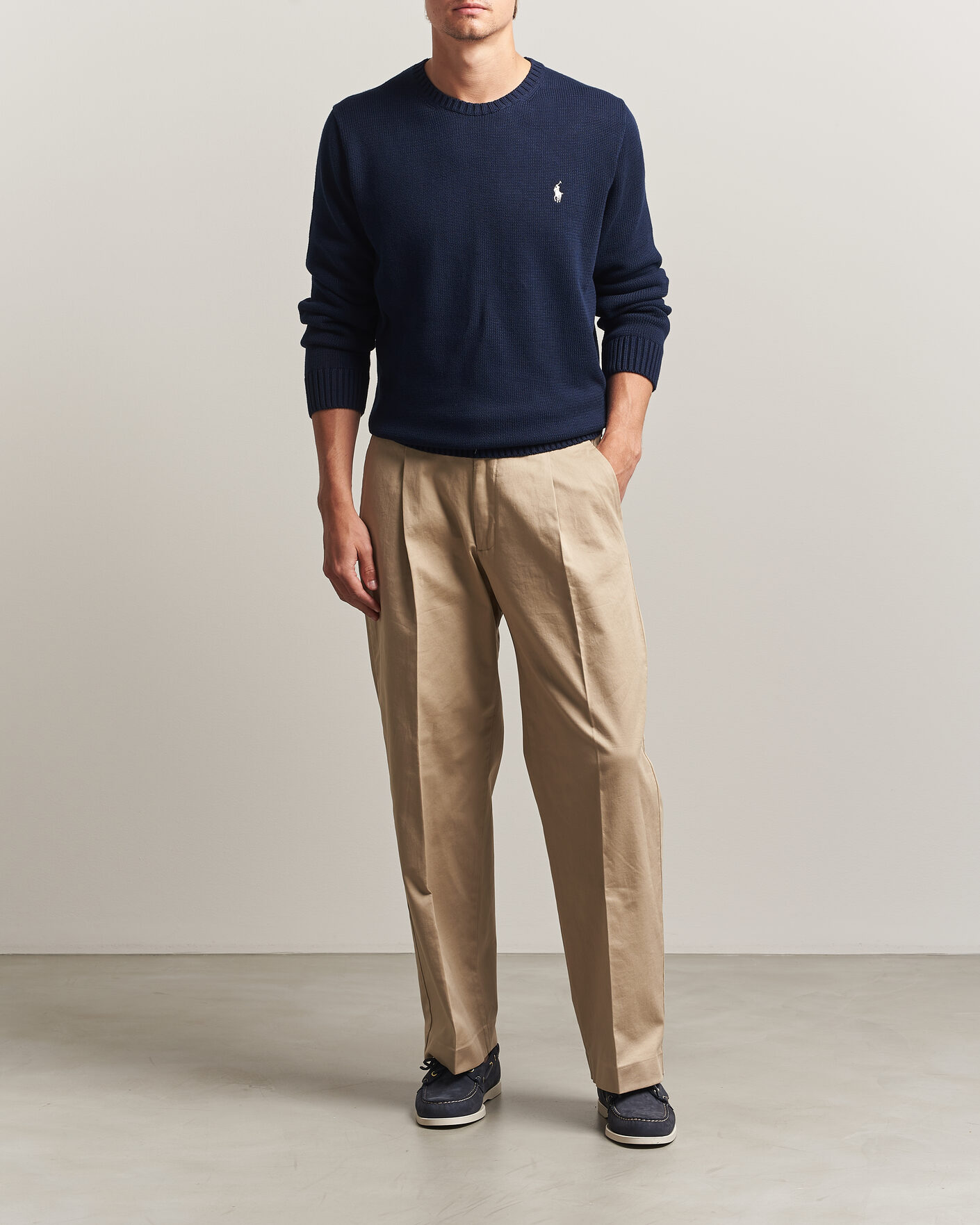 Men | Sweaters & Knitwear | Polo Ralph Lauren | Cotton Crew Neck Sweater Hunter Navy