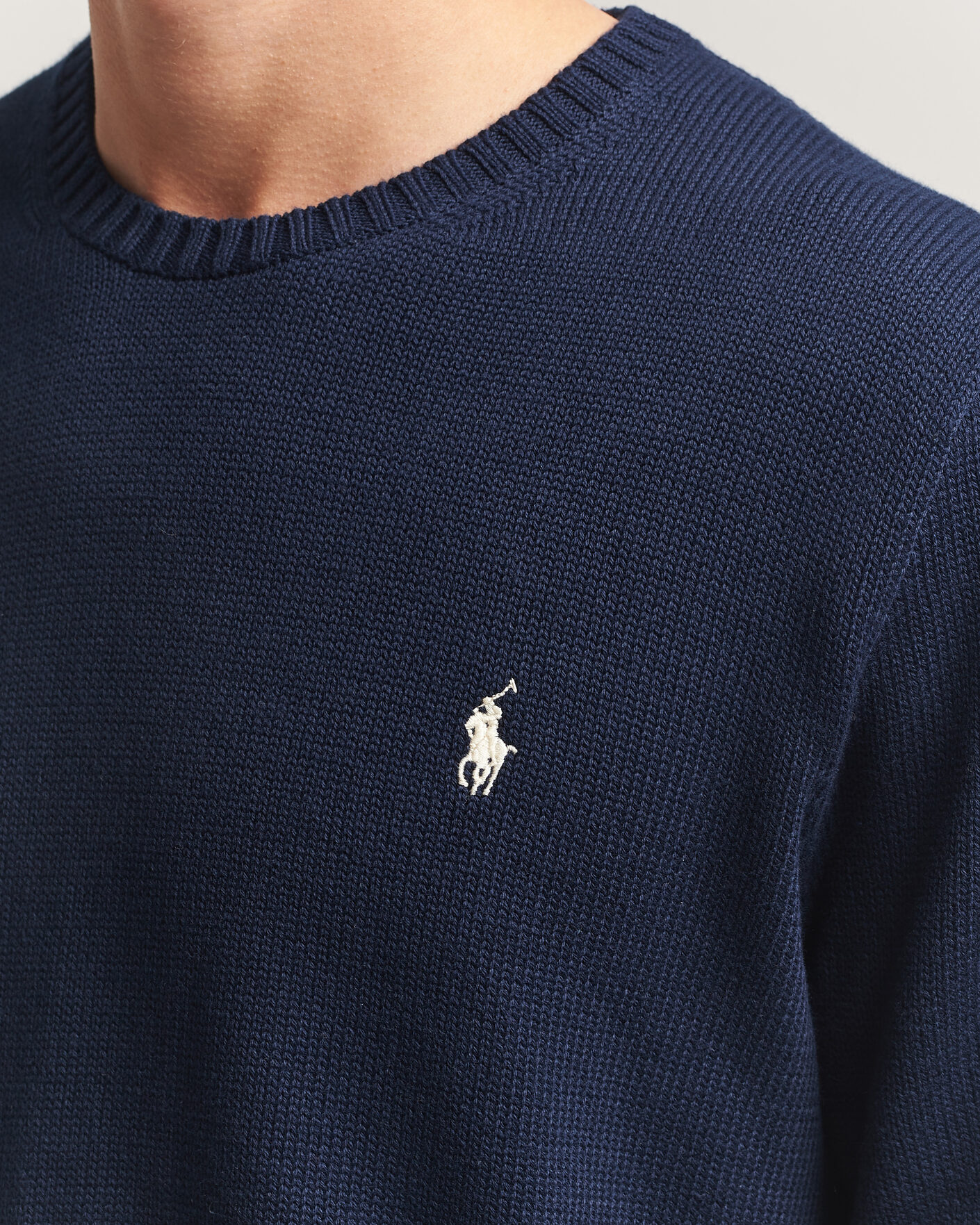 Men | Sweaters & Knitwear | Polo Ralph Lauren | Cotton Crew Neck Sweater Hunter Navy