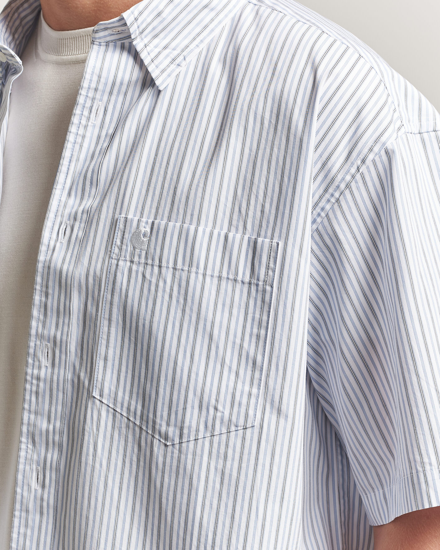Men | Shirts | Carhartt WIP | Short Sleeve Keene Cotton/Poplin Shirt White