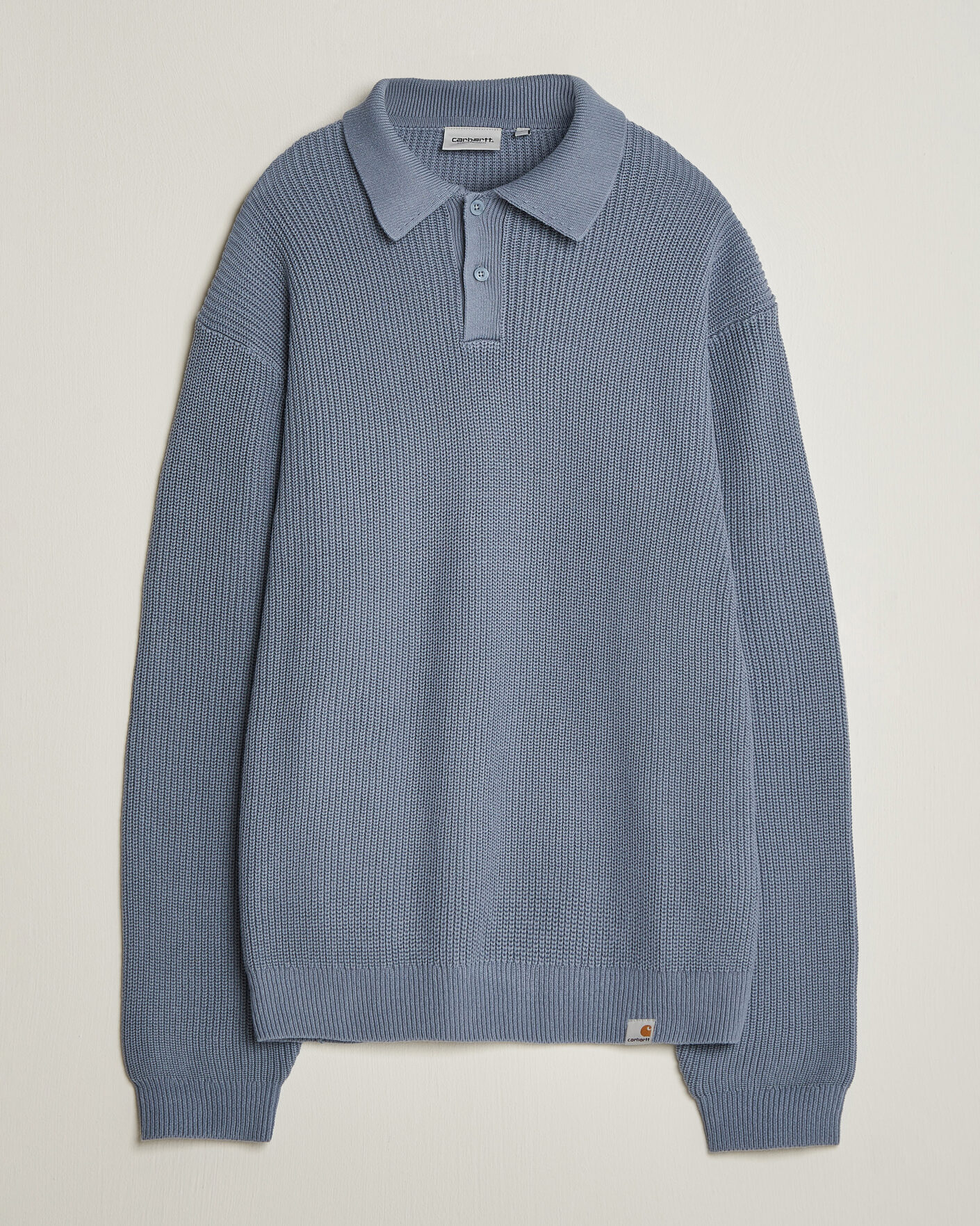 Men | Sweaters & Knitwear | Carhartt WIP | Miles Knitted Cotton Polo Shad Blue