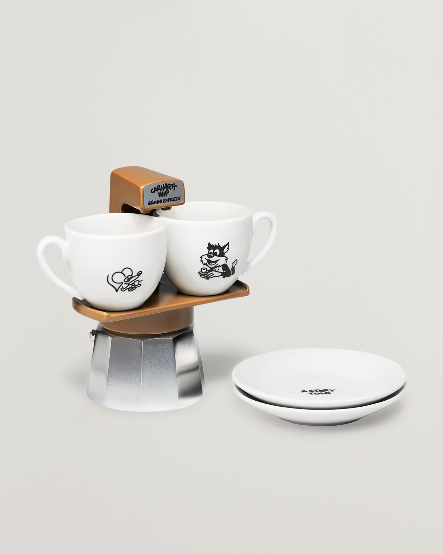 Carhartt WIP Gemini Express Coffee Break Espresso Maker Brown at