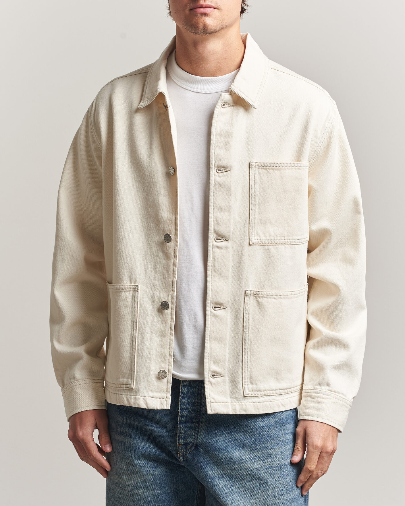 Men | Shirts | Samsøe Samsøe | Chore Denim Overshirt Soft Natural