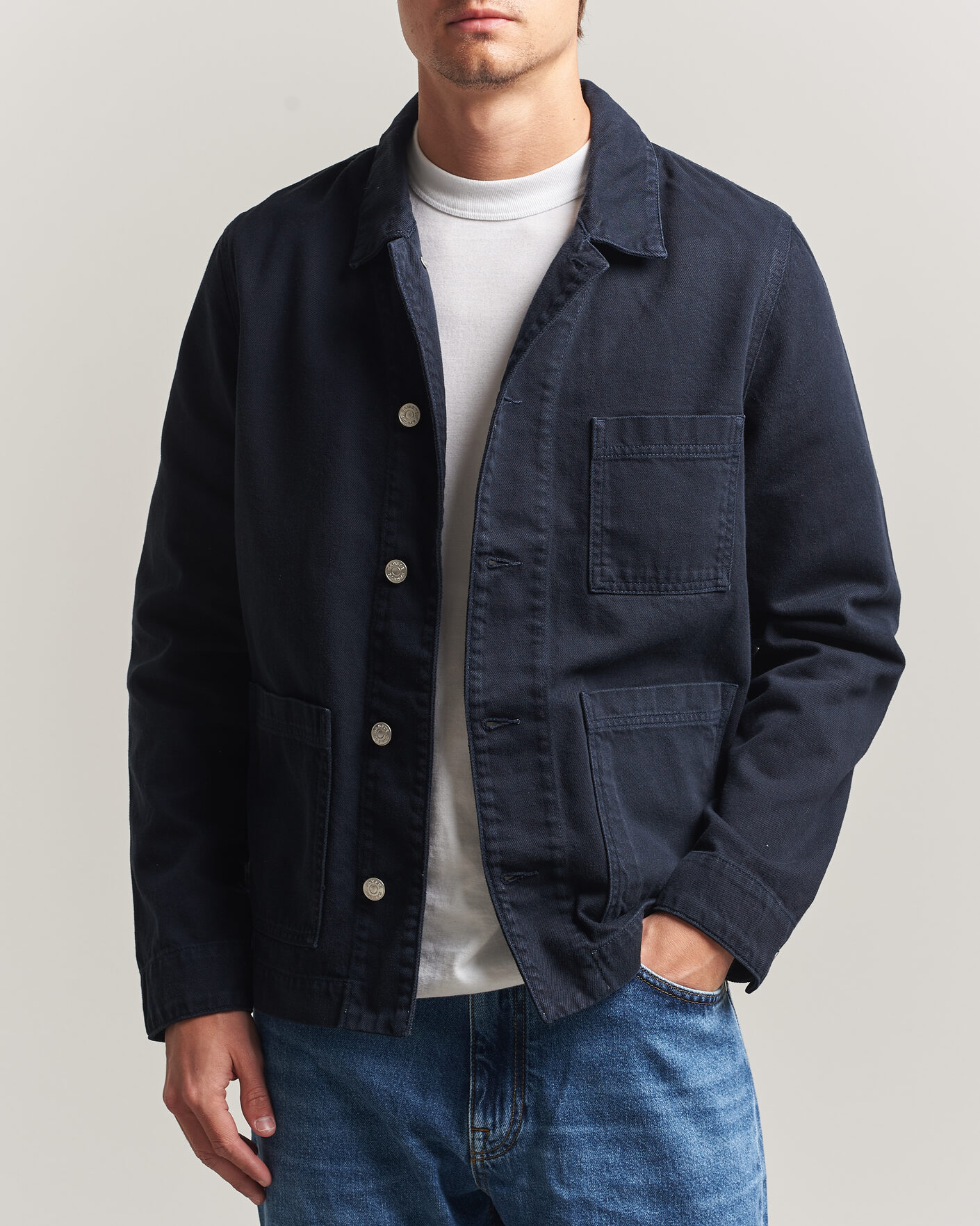 Men | Shirts | Samsøe Samsøe | New Worker Overshirt Salute Navy