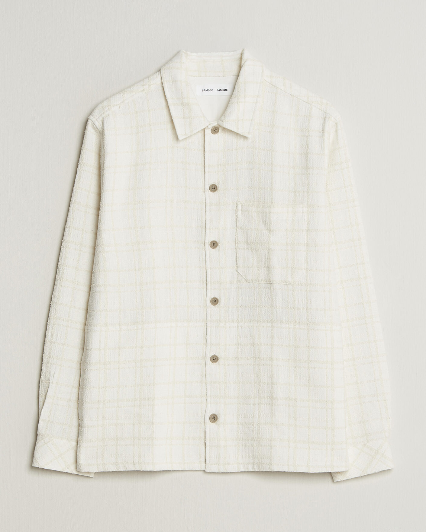 Men | Shirts | Samsøe Samsøe | Damon Checked Overshirt Silver Birch