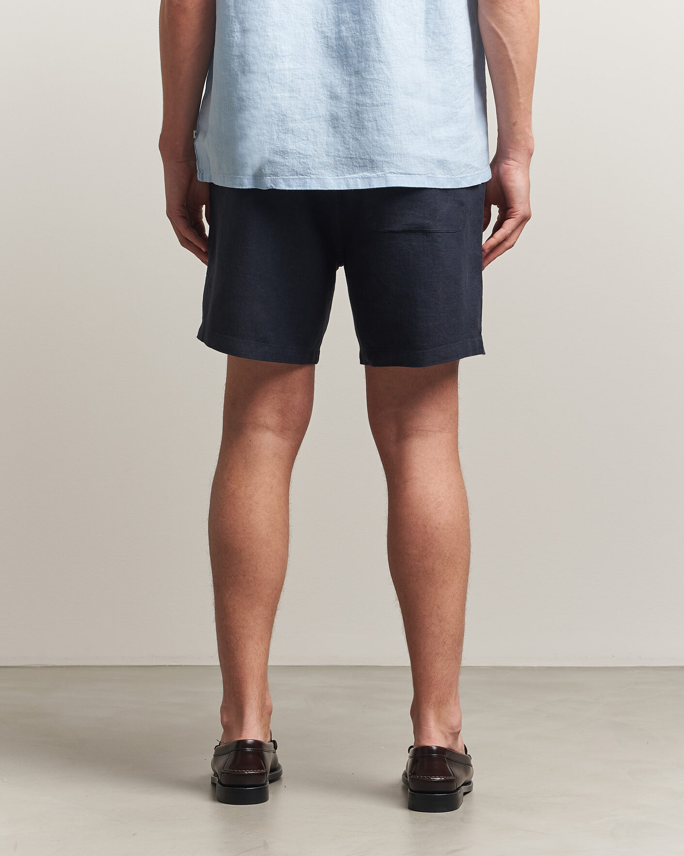 Men | Shorts | Samsøe Samsøe | Jabari Linen Drawstring Shorts Salute Navy