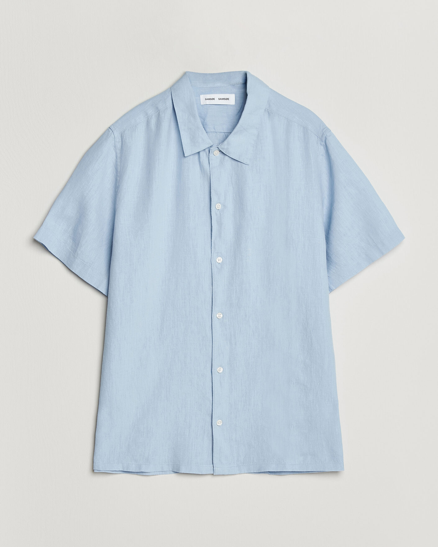 Men | Shirts | Samsøe Samsøe | Avan Linen Short Sleeve Shirt Windsurfer