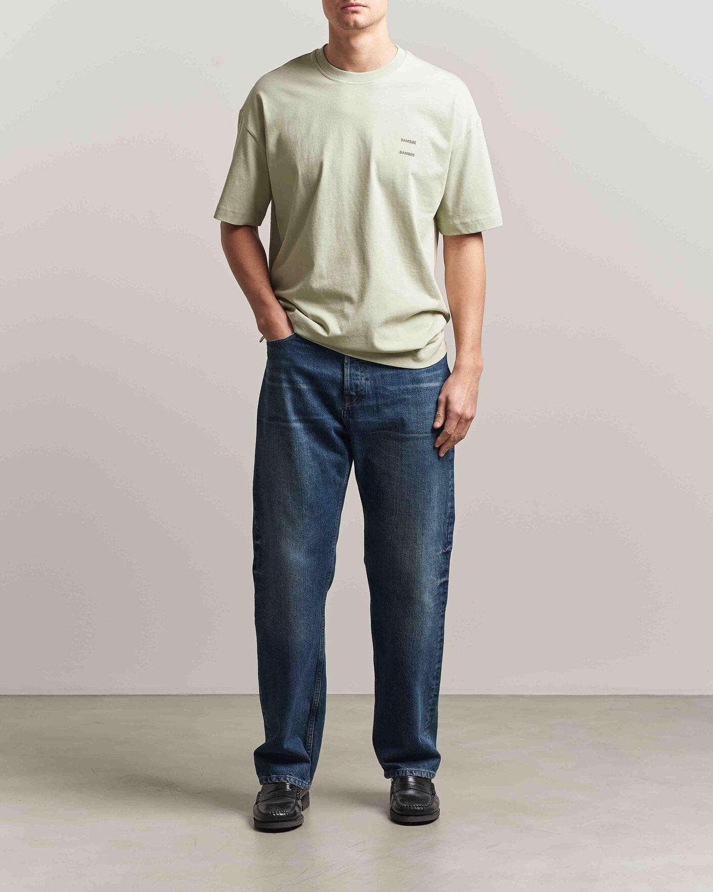 Men | T-Shirts | Samsøe Samsøe | Joel Organic Cotton T-Shirt Desert Sage