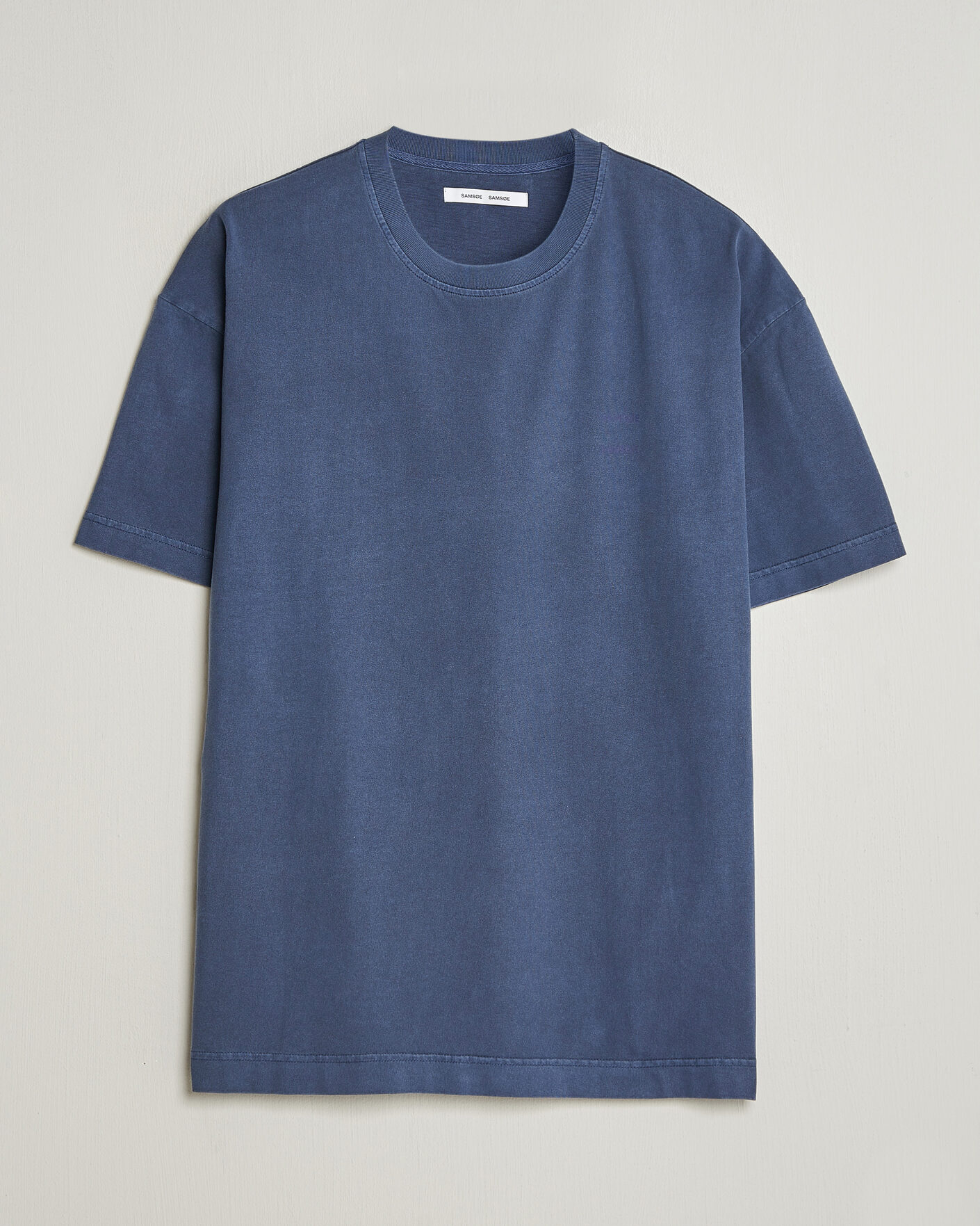 Men | T-Shirts | Samsøe Samsøe | Joel Organic Washed Cotton T-Shirt Salute Navy