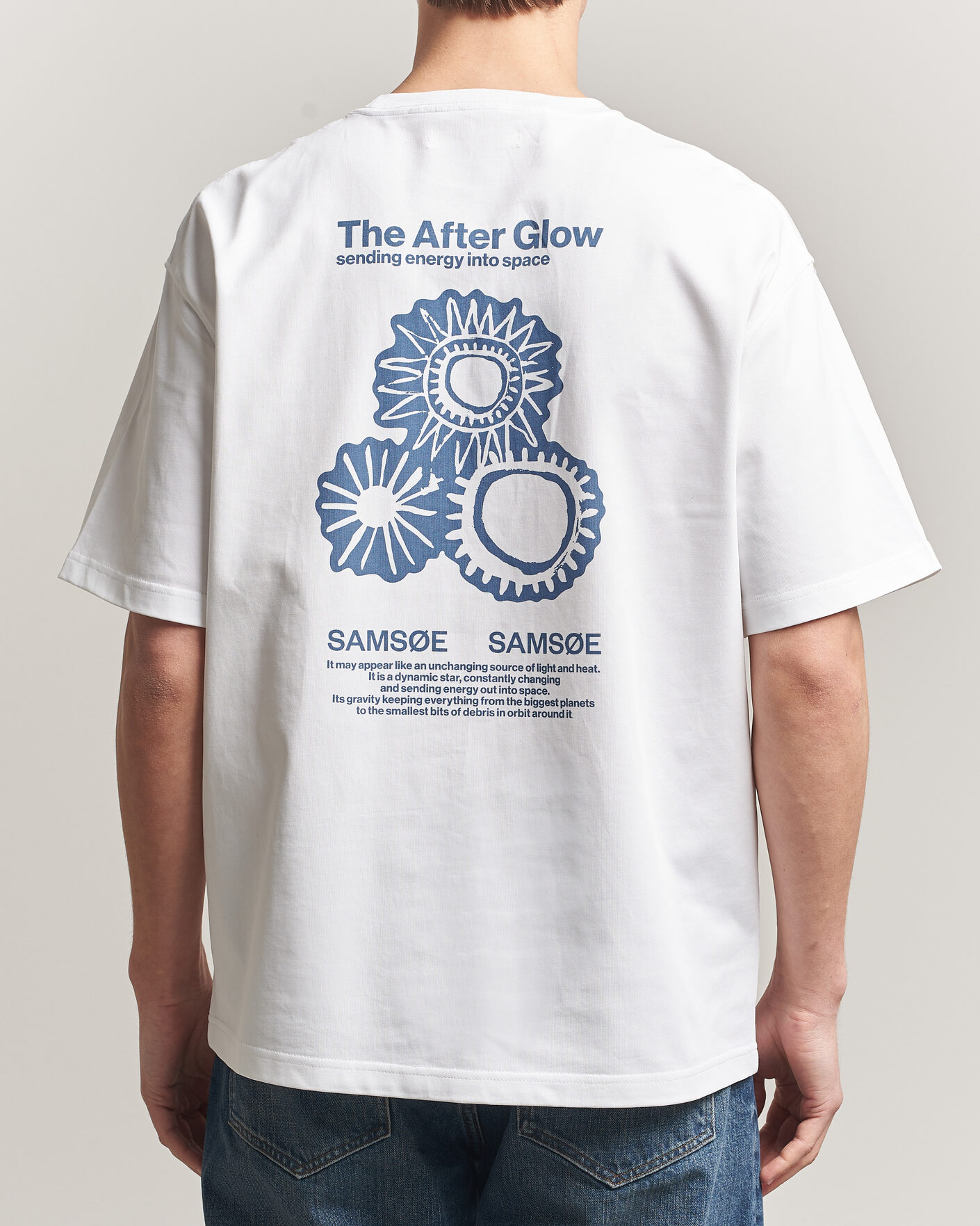 Men | T-Shirts | Samsøe Samsøe | Uni Printed T-shirt White