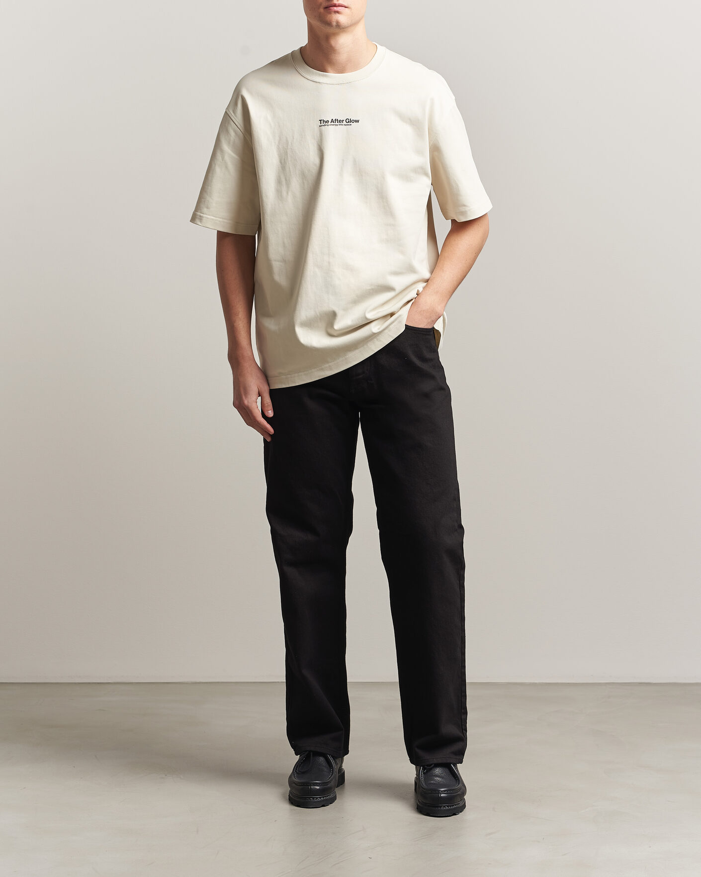 Men | T-Shirts | Samsøe Samsøe | Uni Printed T-shirt Beige