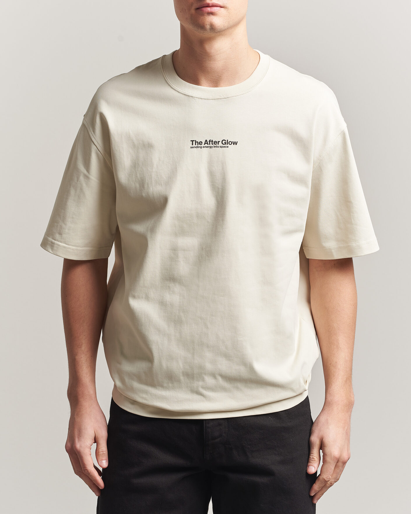 Men | T-Shirts | Samsøe Samsøe | Uni Printed T-shirt Beige