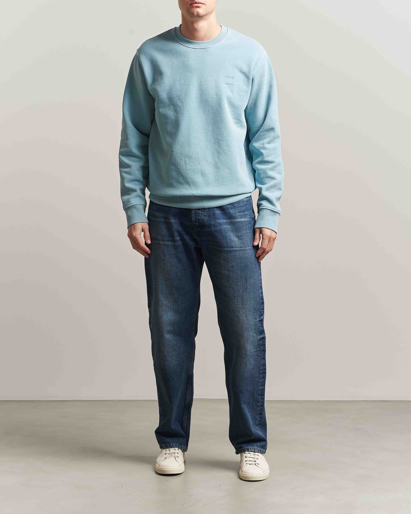 Men | Sweaters & Knitwear | Samsøe Samsøe | Joel Organic Washed Cotton Sweatshirt Tourmaline
