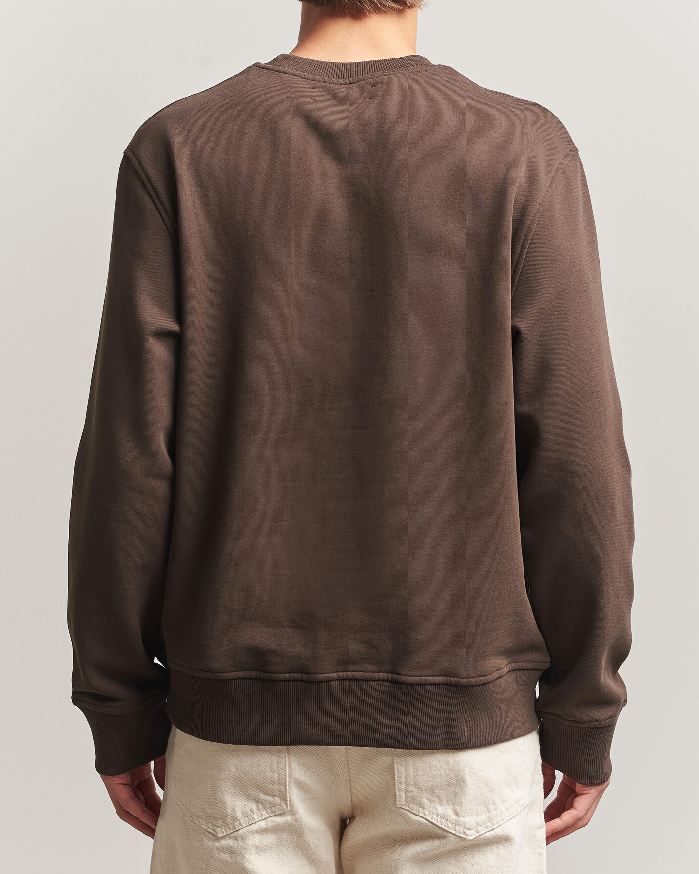 Men | Sweaters & Knitwear | Samsøe Samsøe | Joel Organic Cotton Sweatshirt Turkish Coffee
