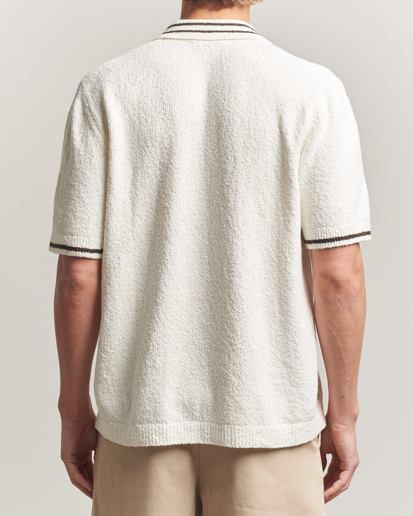 Men | Shirts | Samsøe Samsøe | Pedro Knitted Short Sleeve Shirt Clear Cream