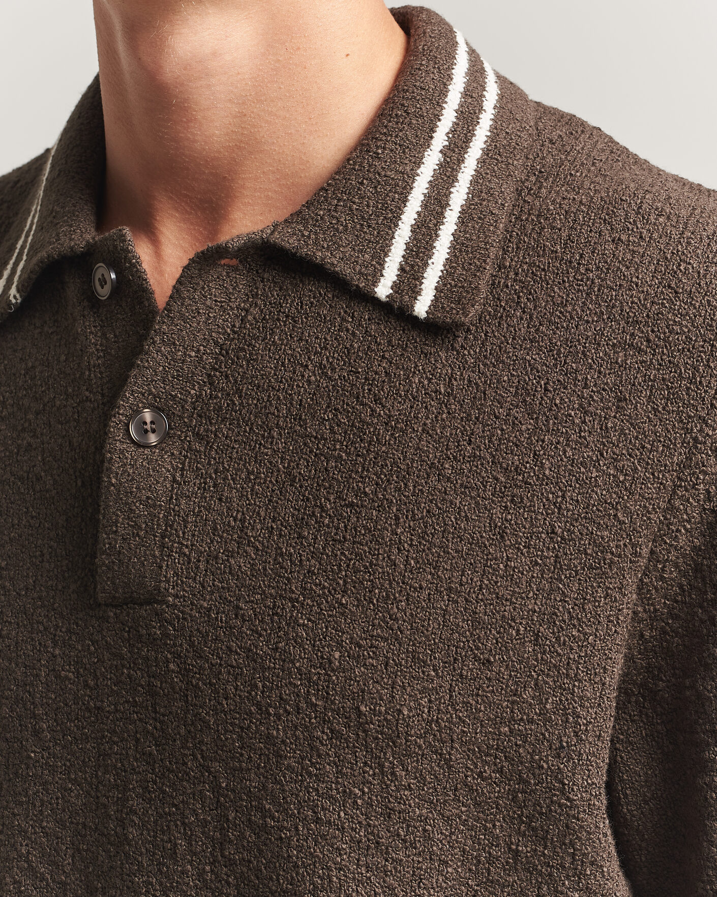 Men | Polo Shirts | Samsøe Samsøe | Pedro Knitted Polo Turkish Coffee