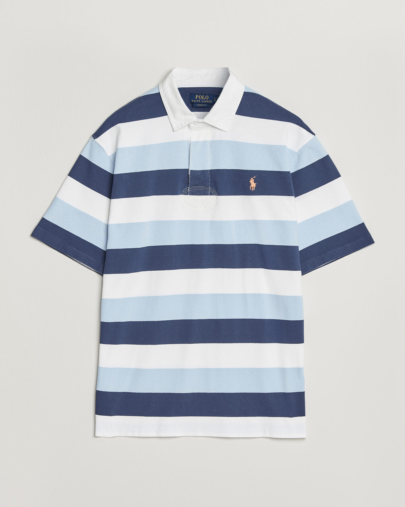 Men | Polo Shirts | Polo Ralph Lauren | Block Stripe Polo Office Blue