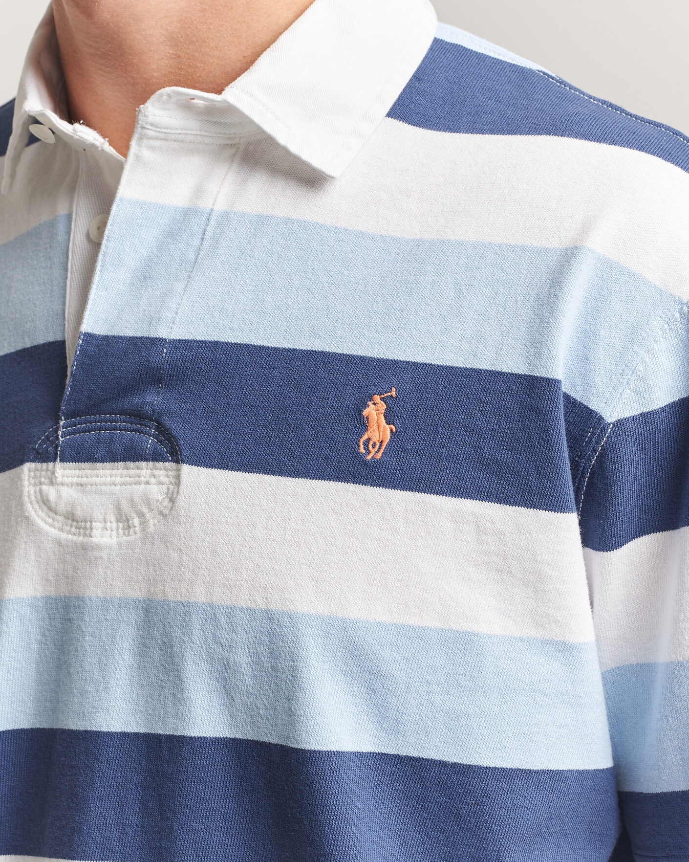 Men | Polo Shirts | Polo Ralph Lauren | Block Stripe Polo Office Blue