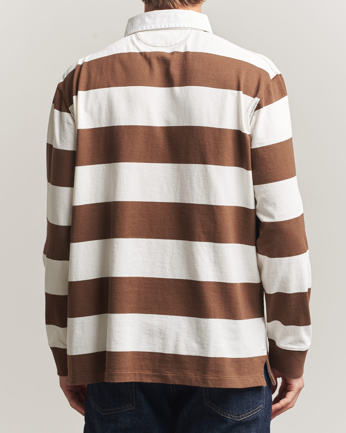 Men | Sweaters & Knitwear | Polo Ralph Lauren | Block Striped Rugby Pale Russet/Trophy Cream