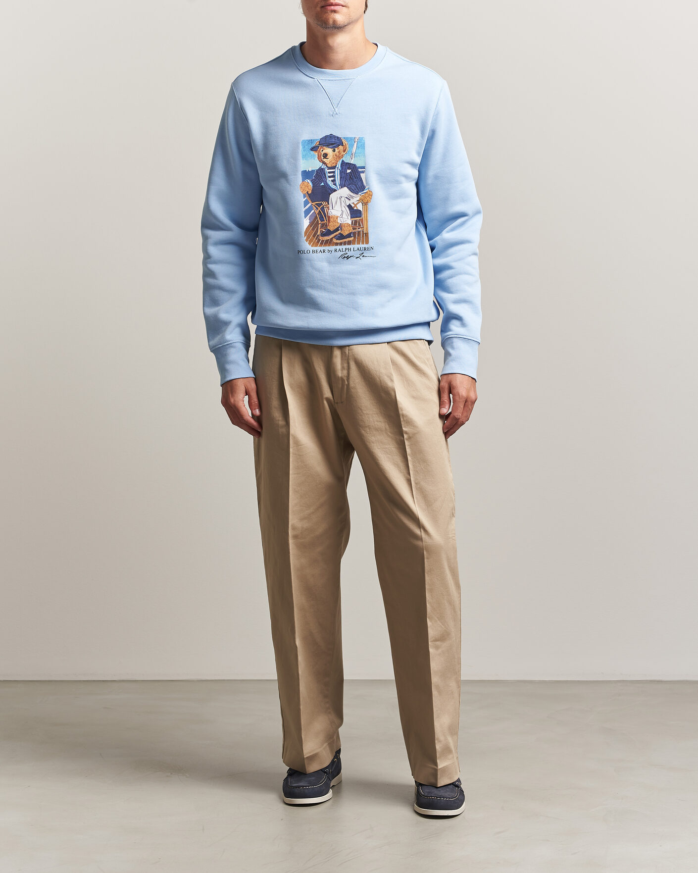 Men | Sweaters & Knitwear | Polo Ralph Lauren | Newport Bear Sweatshirt Office Blue