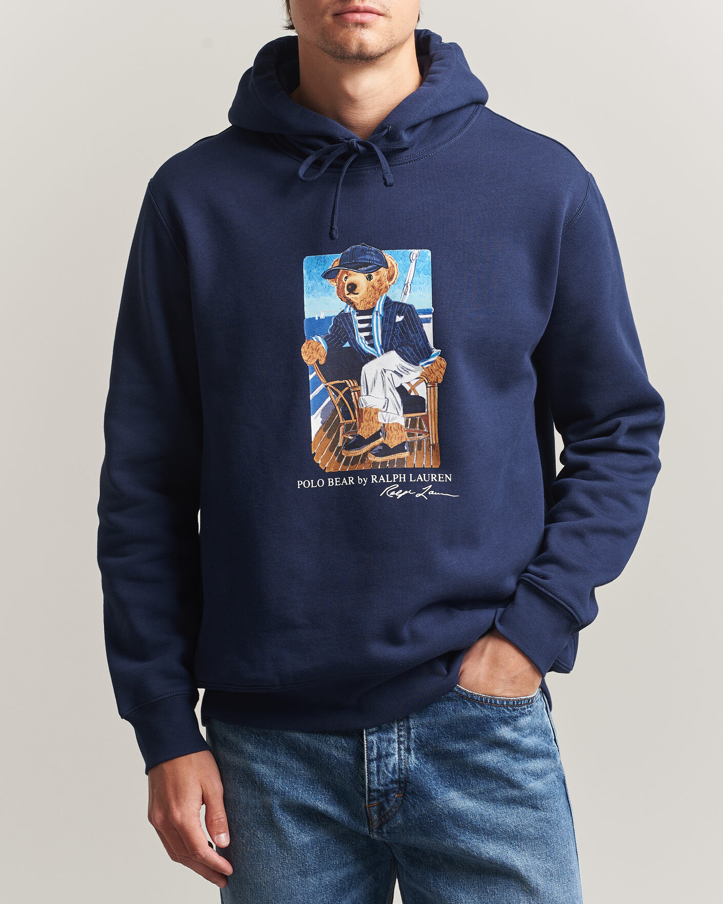 Men | Sweaters & Knitwear | Polo Ralph Lauren | Newport Bear Hoodie Navy