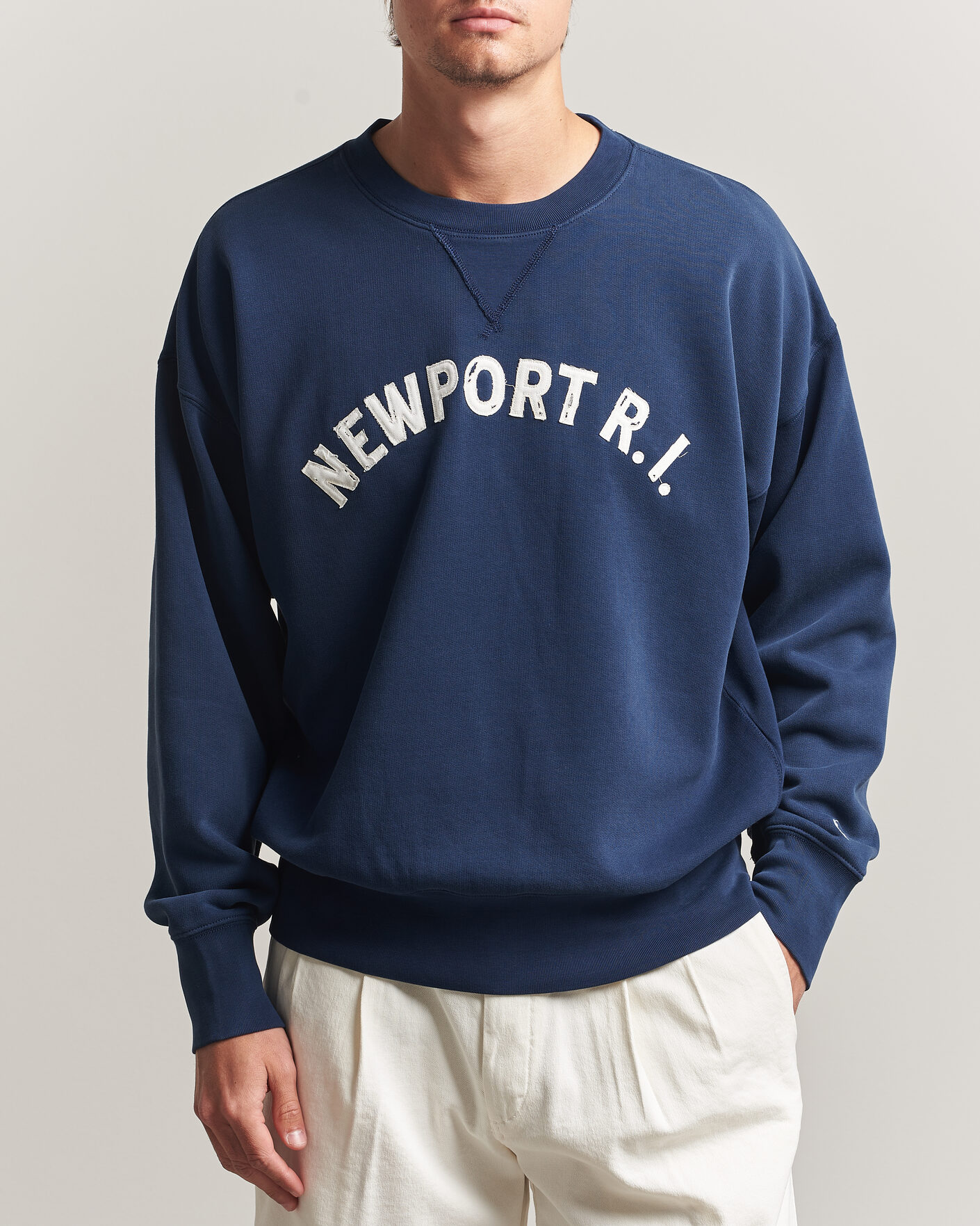 Men | Sweaters & Knitwear | Polo Ralph Lauren | RL Printed Sweatshirt Newport Navy