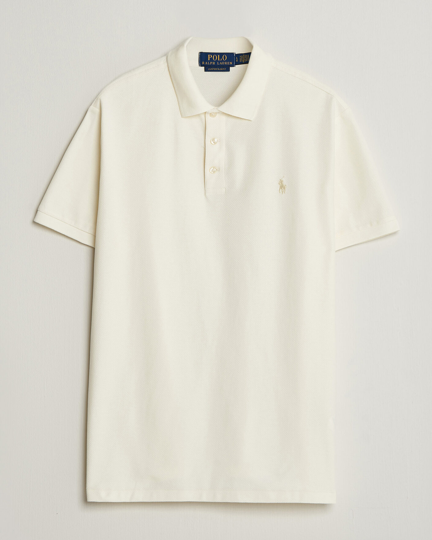 Men | Polo Shirts | Polo Ralph Lauren | Honeycomb Texture Polo Pale Cream