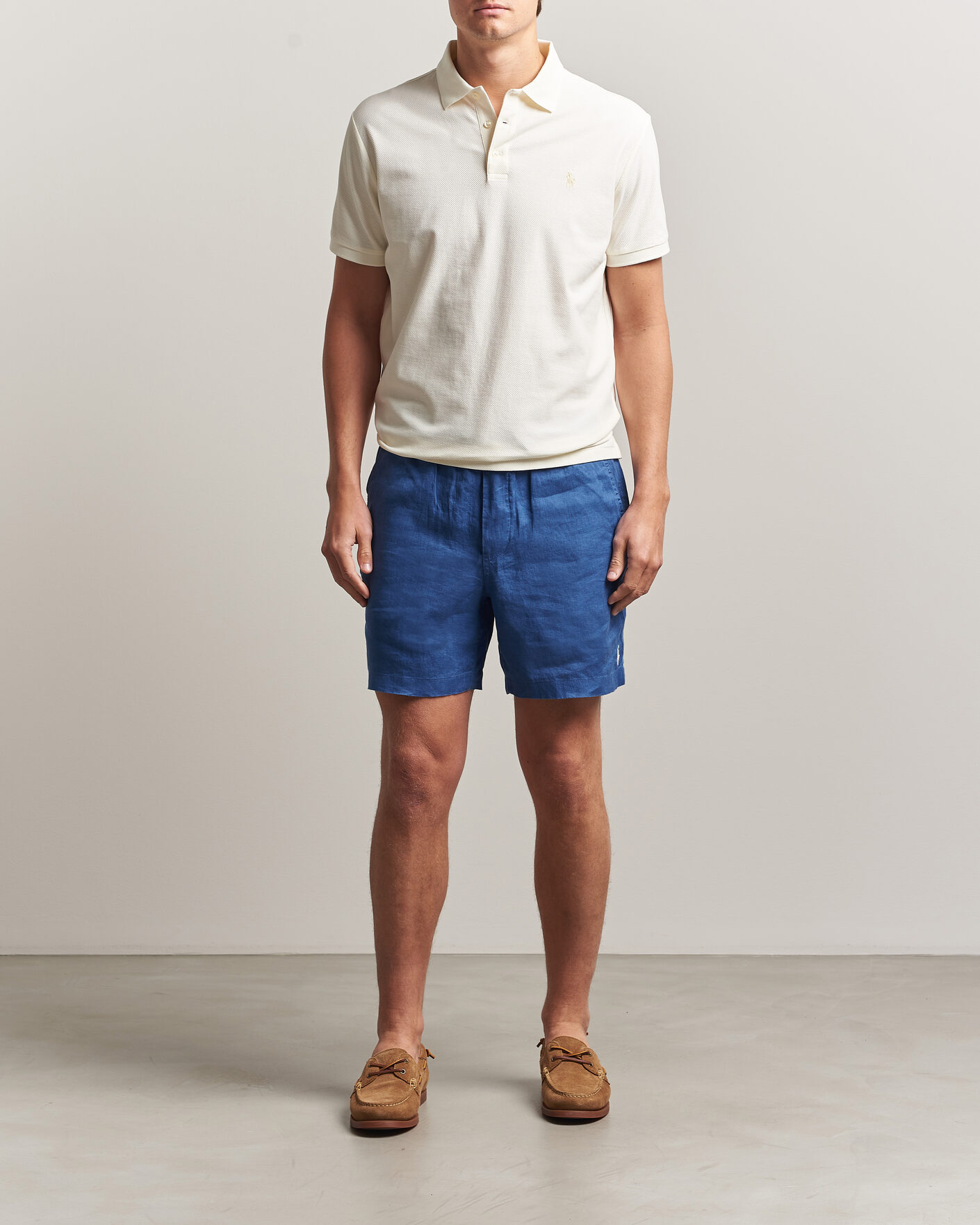 Men | Polo Shirts | Polo Ralph Lauren | Honeycomb Texture Polo Pale Cream
