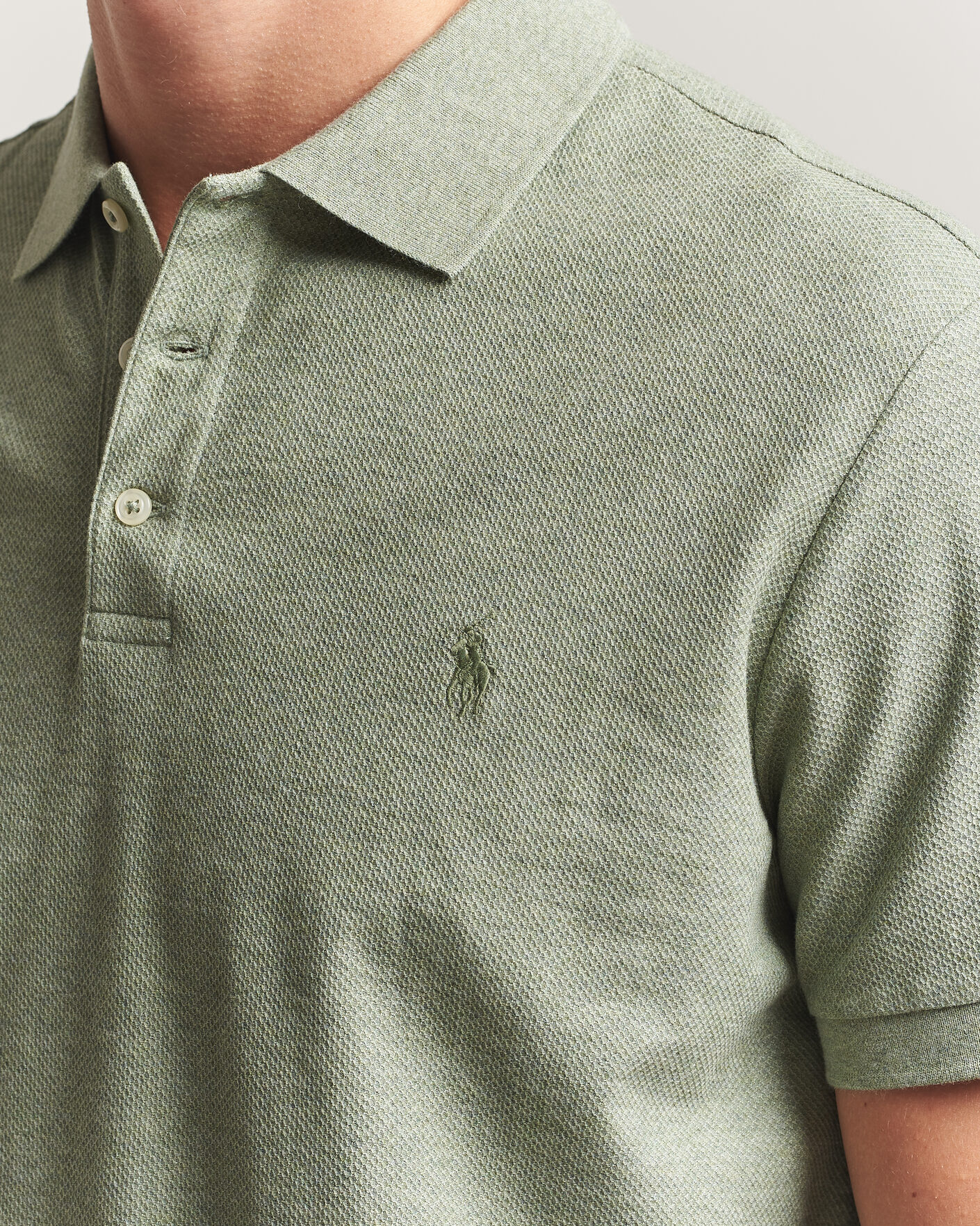 Polo Ralph Lauren Honeycomb Texture Polo Greenery Heather at