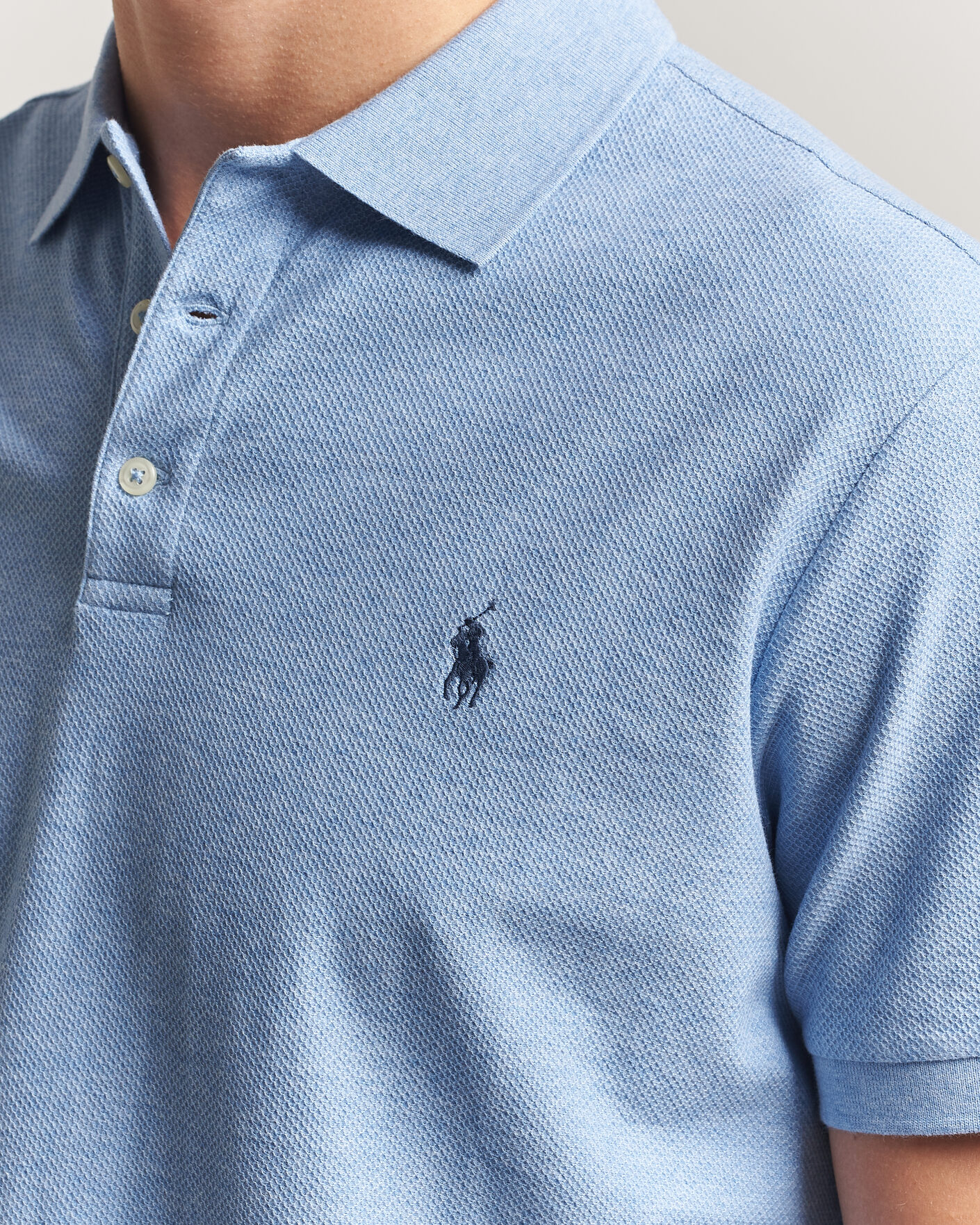 Men | Polo Shirts | Polo Ralph Lauren | Honeycomb Texture Polo Isle Heather