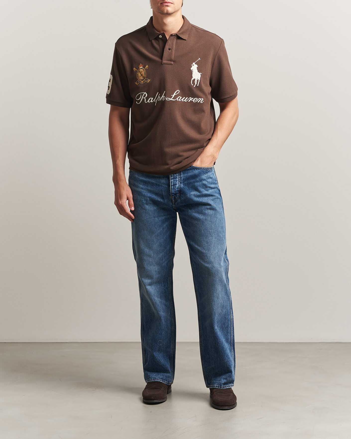 Polo Ralph Lauren Classic Fit Team Polo Nutmeg Brown at CareOfCarl.com