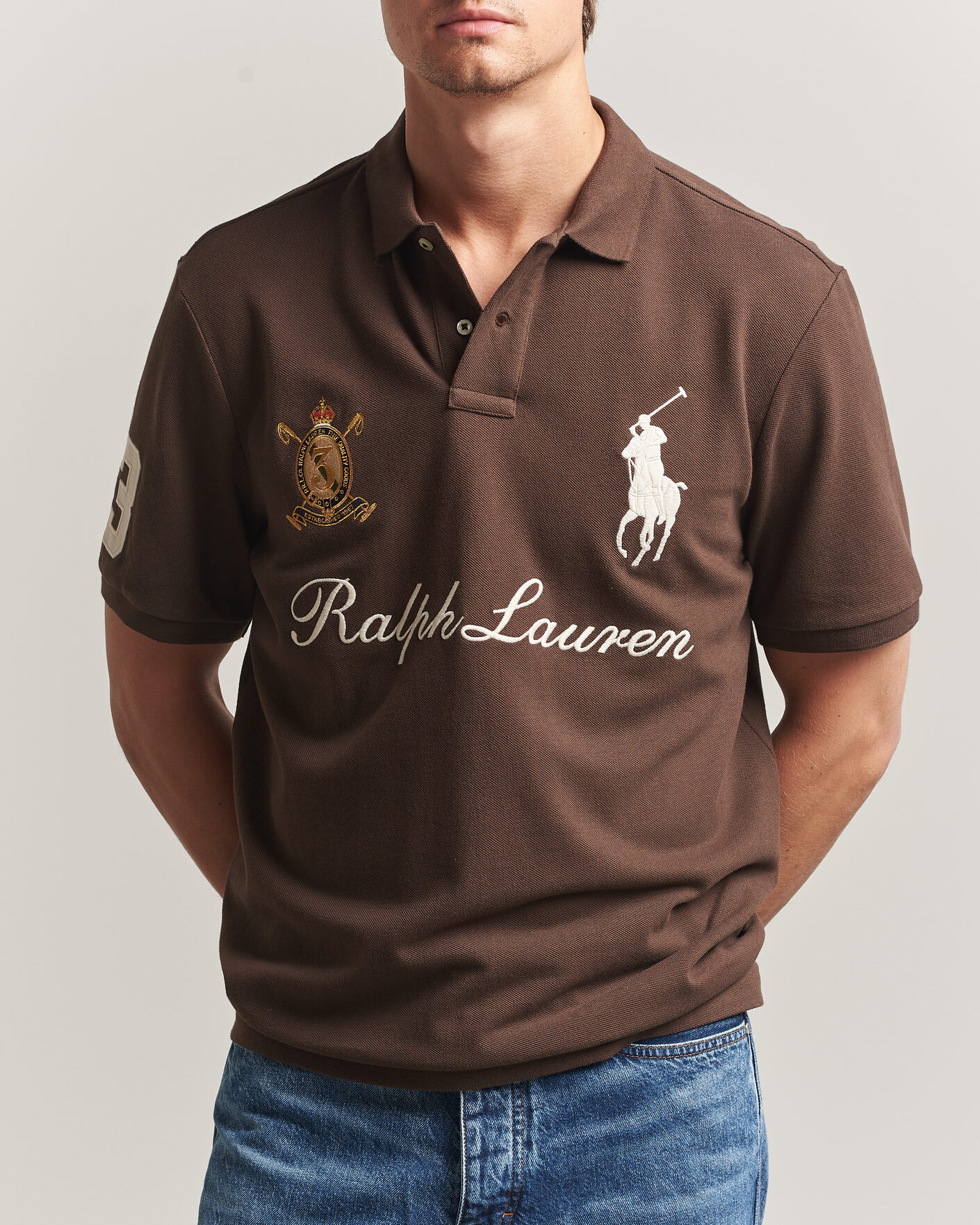 Polo Ralph Lauren Classic Fit Team Polo Nutmeg Brown at CareOfCarl.com