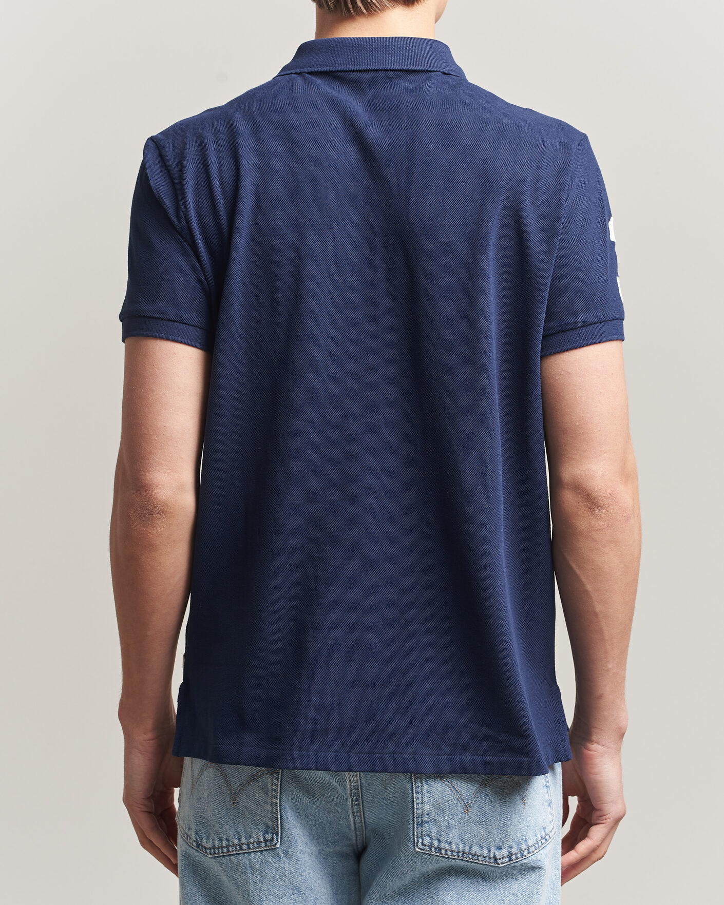 Polo Ralph Lauren Custom Slim Diagonal Stipe Polo Newport Navy