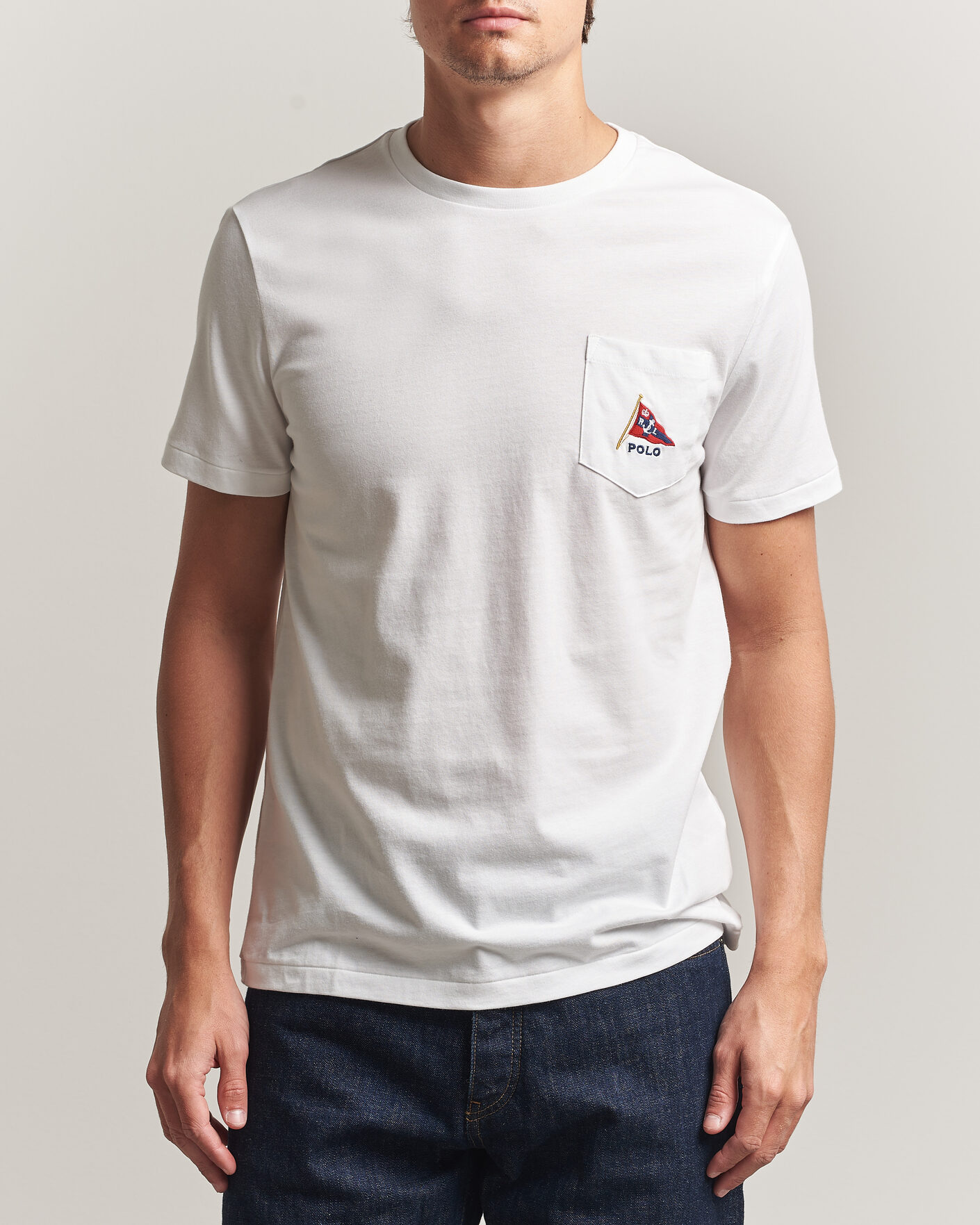 Men | T-Shirts | Polo Ralph Lauren | Backprint Pocket Tee Newport Bear/White