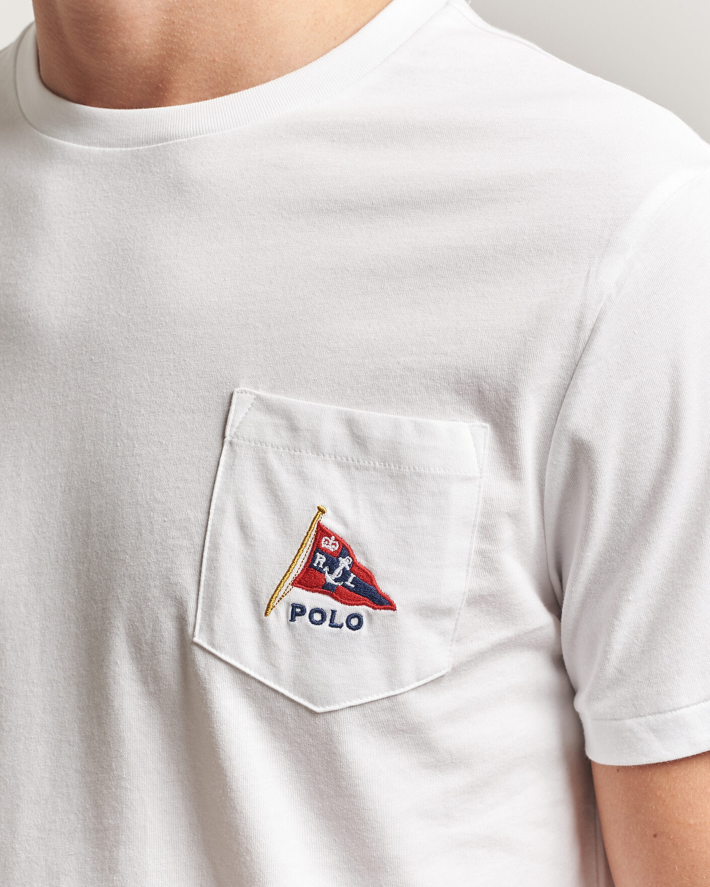 Men | T-Shirts | Polo Ralph Lauren | Backprint Pocket Tee Newport Bear/White