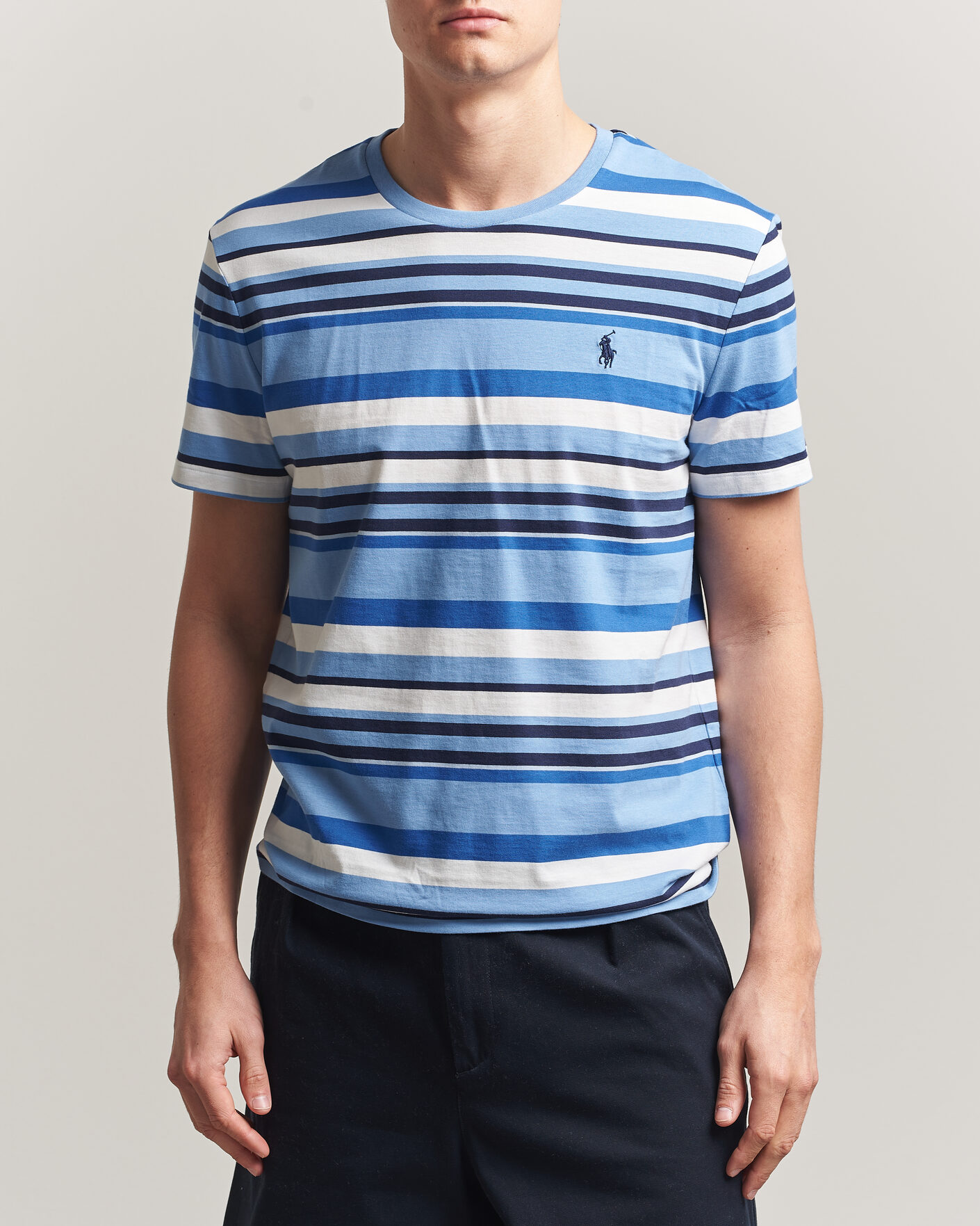 Men | T-Shirts | Polo Ralph Lauren | Crew Neck Striped T-shirt Bristol Blue Multi