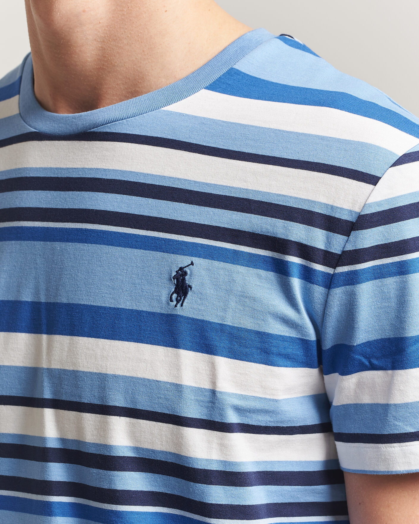 Polo Ralph Lauren Crew Neck Striped T-shirt Bristol Blue Multi at