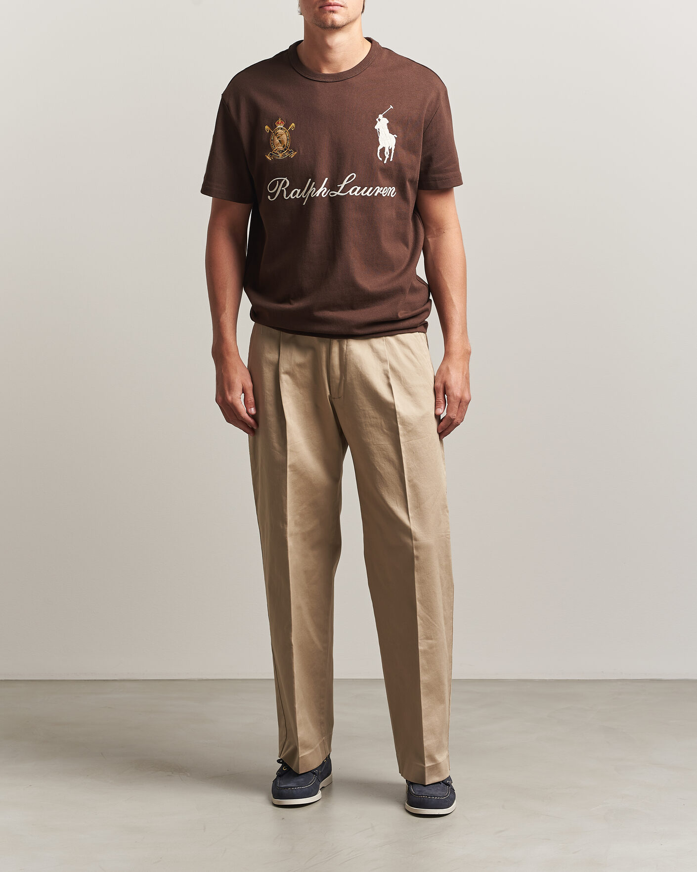 Men | T-Shirts | Polo Ralph Lauren | Classic Fit Team T-shirt Nutmeg Brown