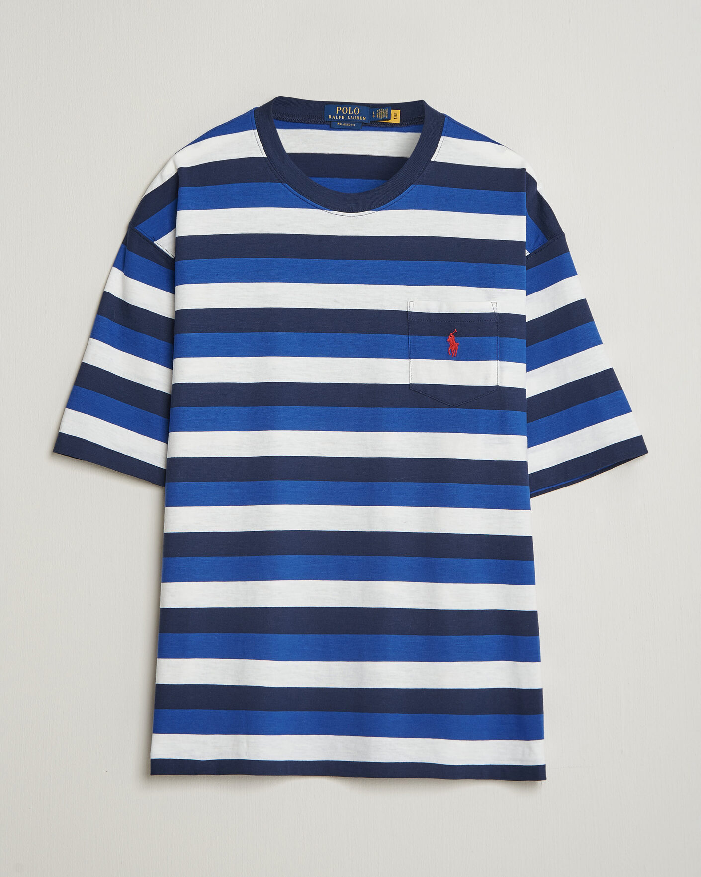 Men | T-Shirts | Polo Ralph Lauren | Striped Pocket Tee Newport Navy Multi