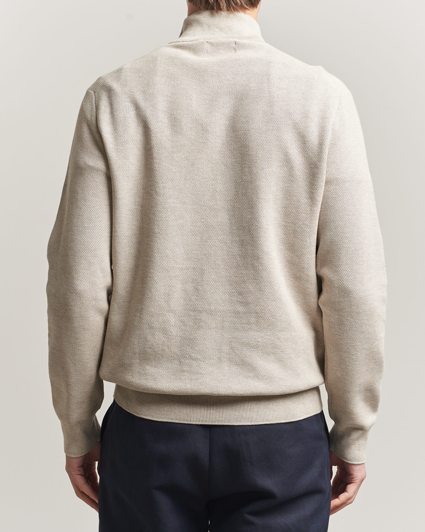 Men | Sweaters & Knitwear | Polo Ralph Lauren | Textued Half-Zip Light Walnut Brown Heather