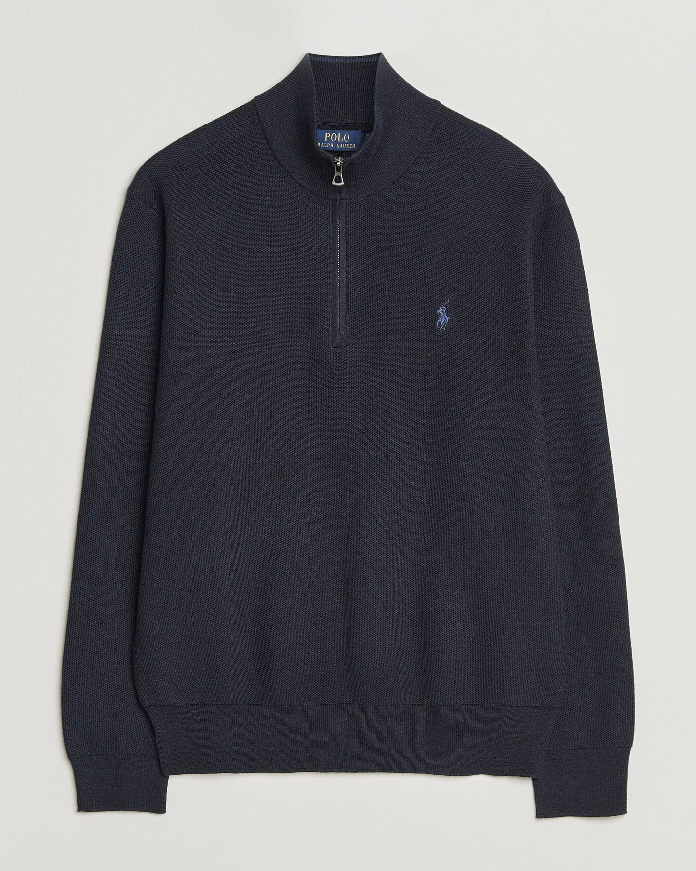 Polo Ralph Lauren Textured Half-Zip Navy Heather at CareOfCarl.com